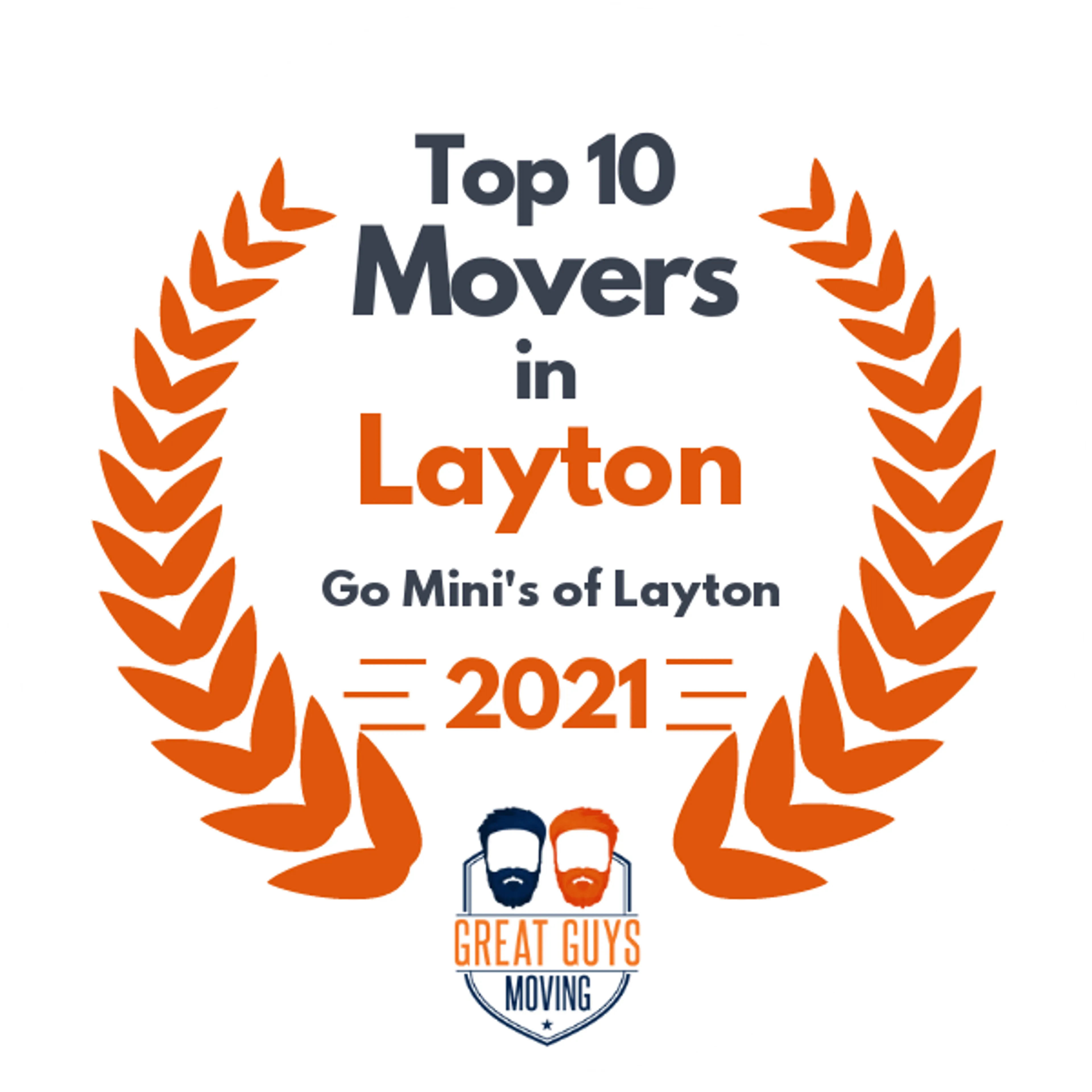 Top 10 Movers in Layton, UT 2021 award