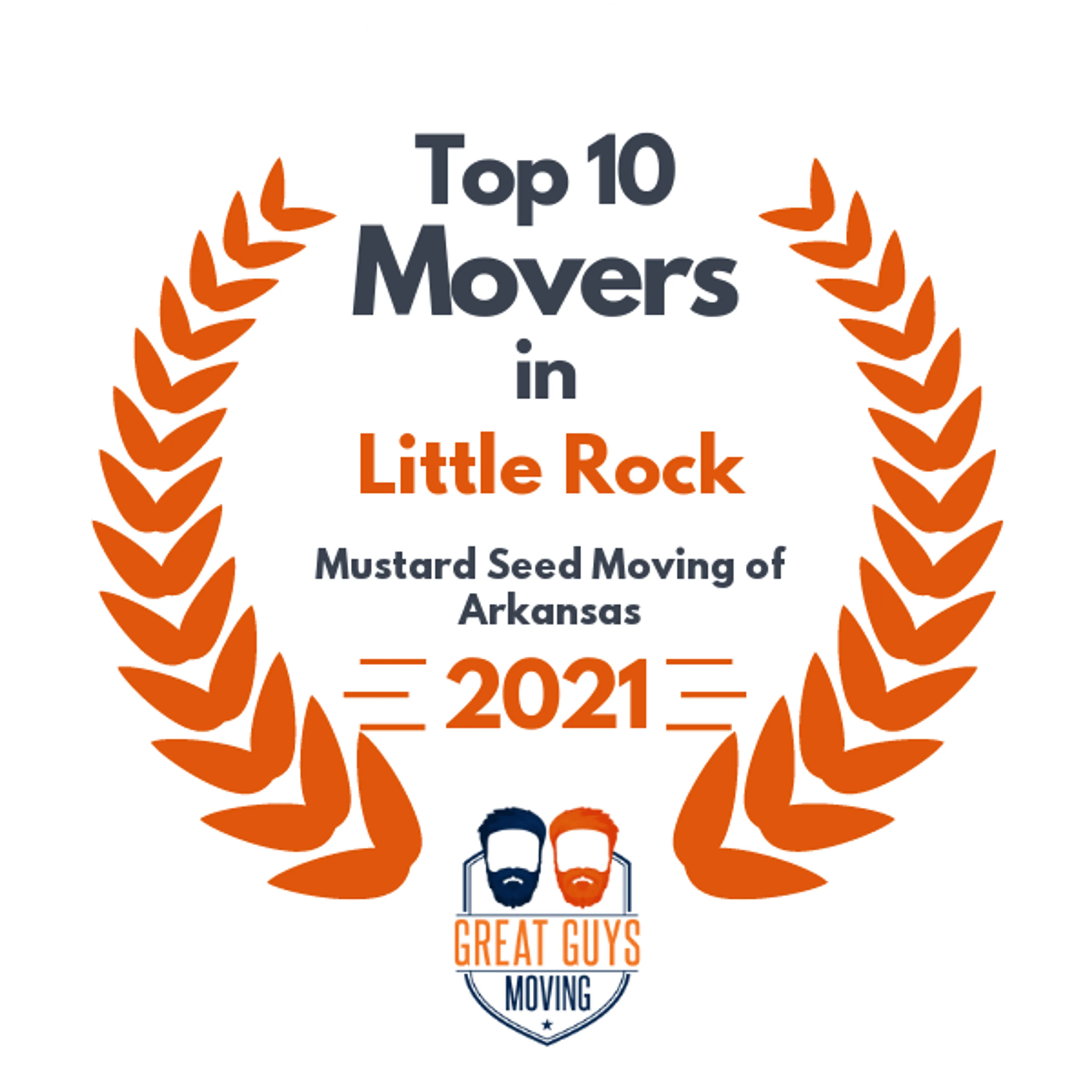 Top 10 Movers in Little Rock, AR 2021 award
