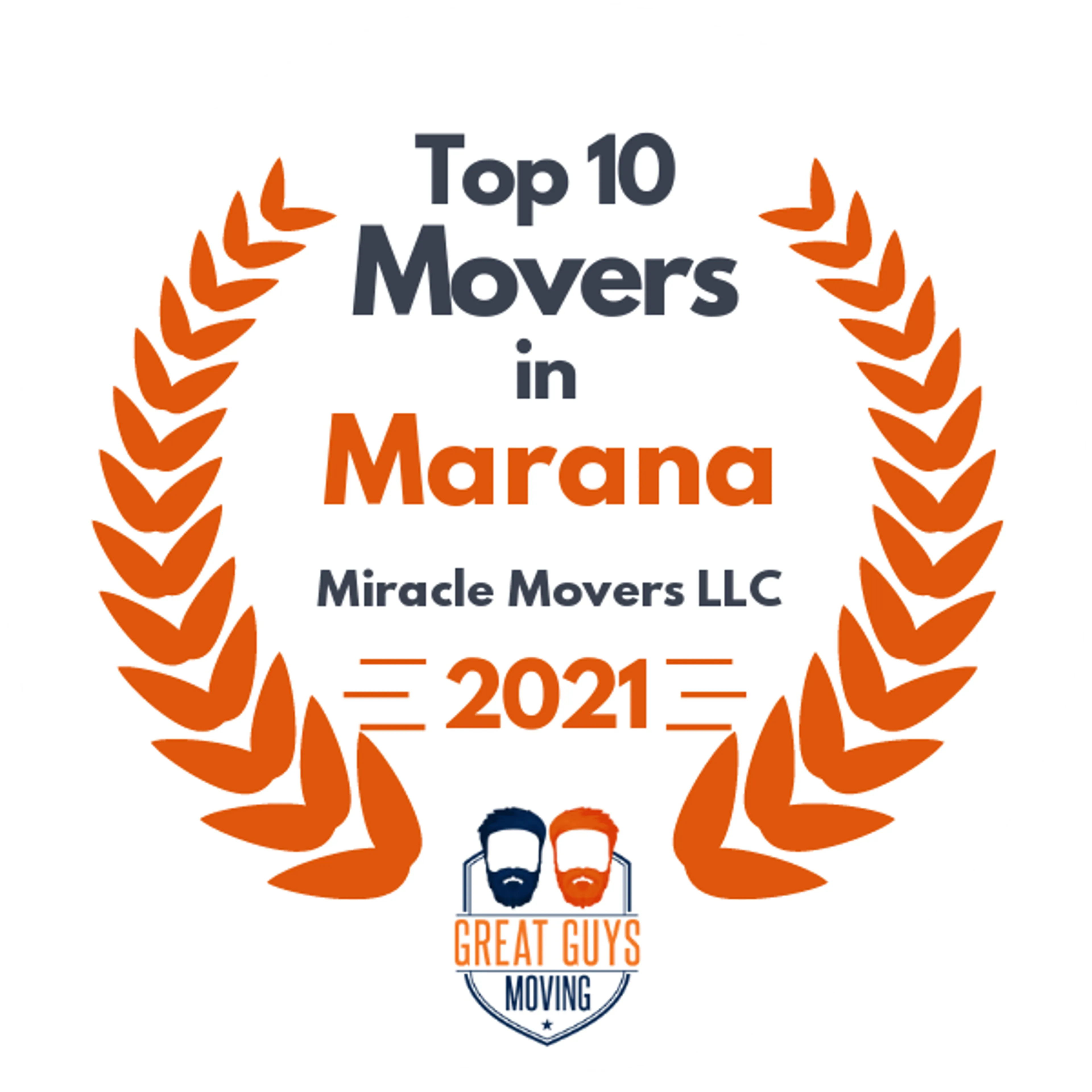 Top 10 Movers in Tucson, AZ 2021 award