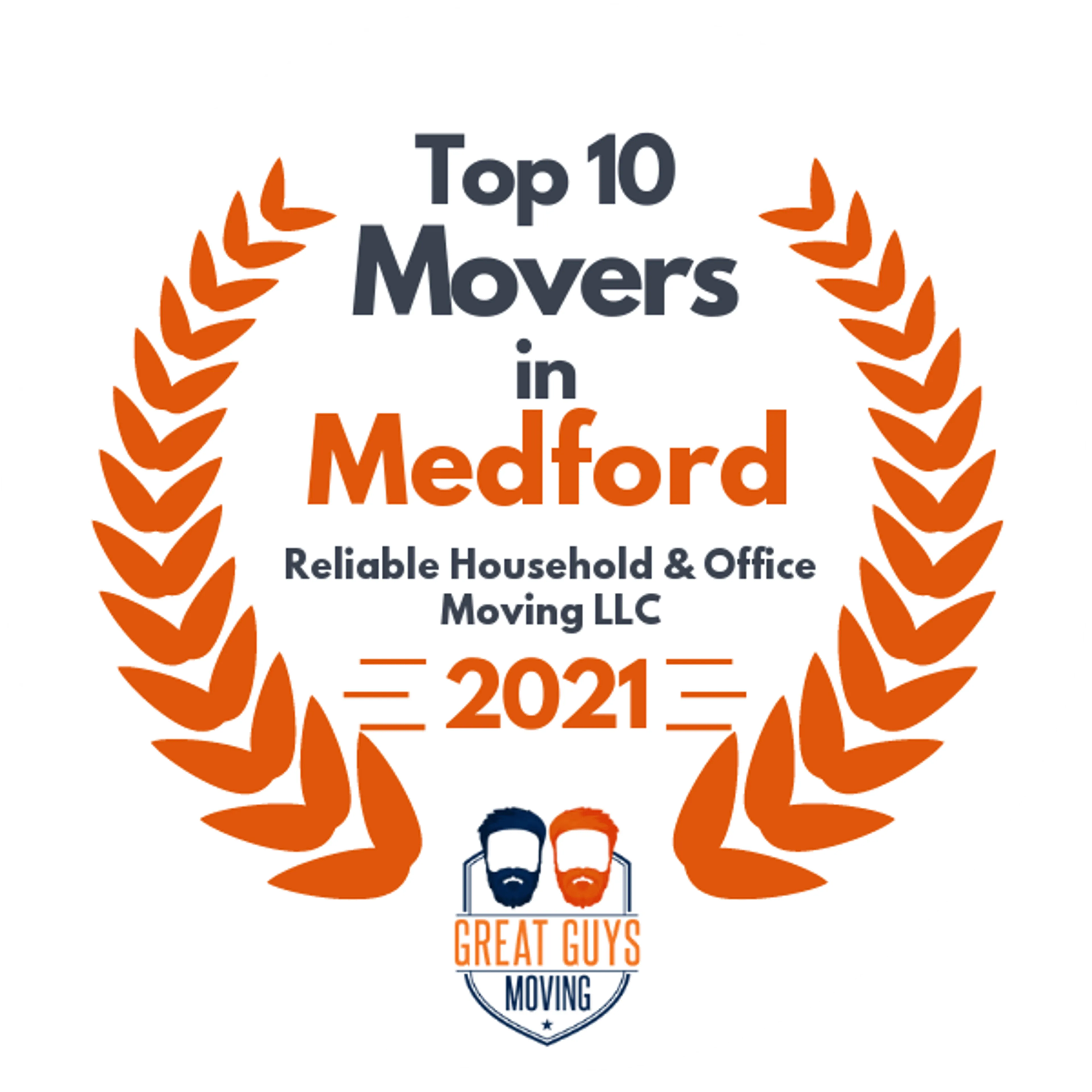 Top 10 Movers in Medford, OR 2021 award
