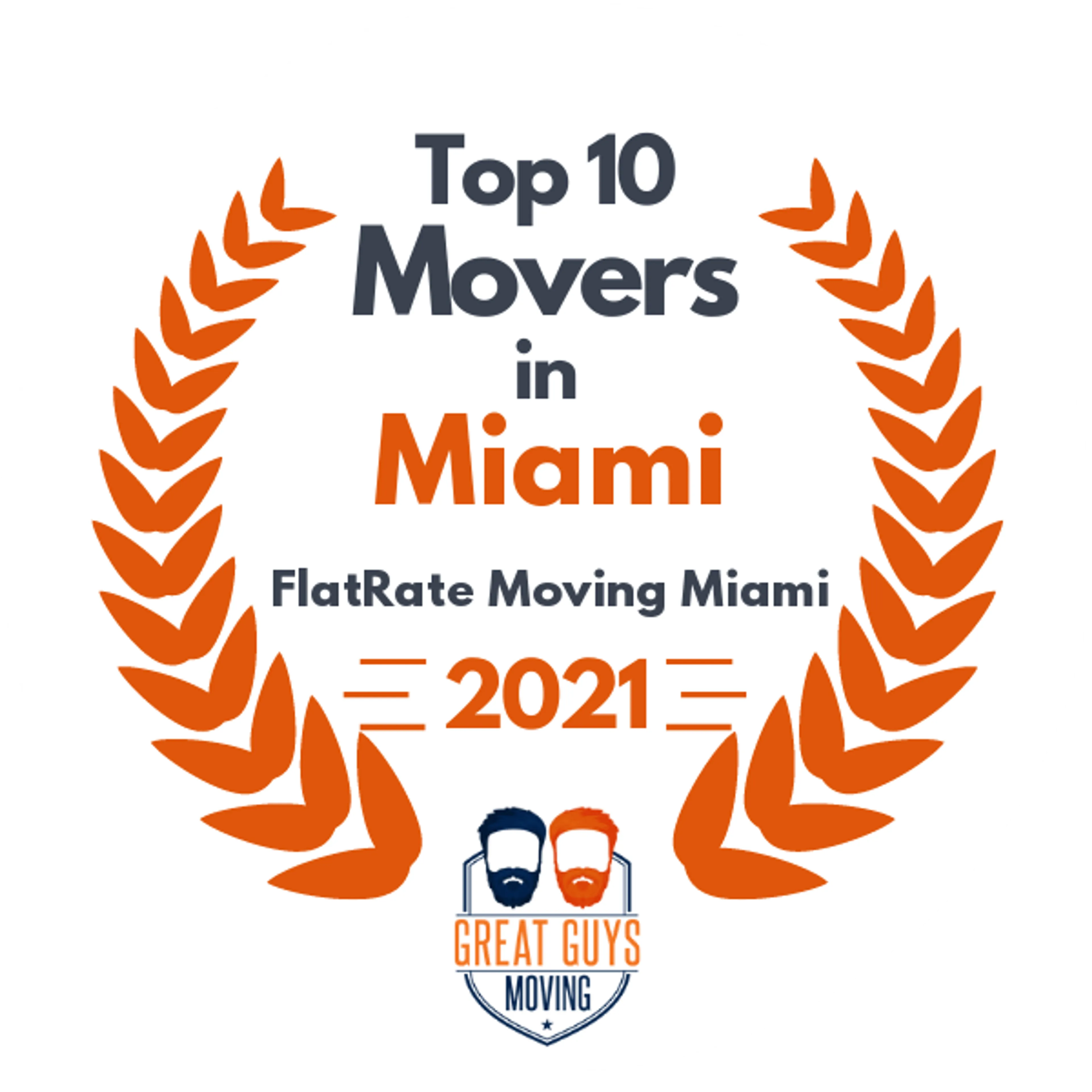 Top 10 Movers in Miami, FL 2021 award