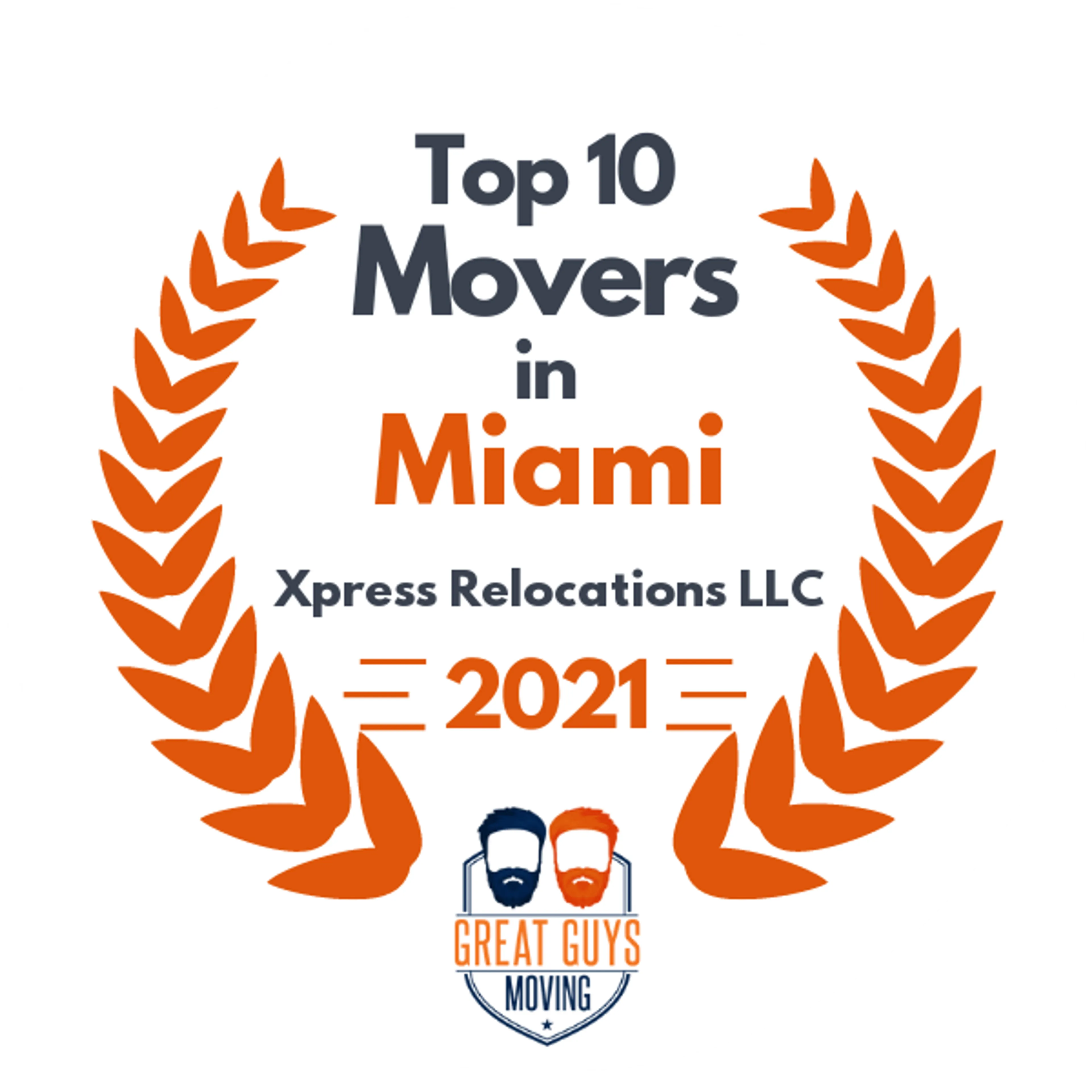 Top 10 Movers in Miami, FL 2021 award