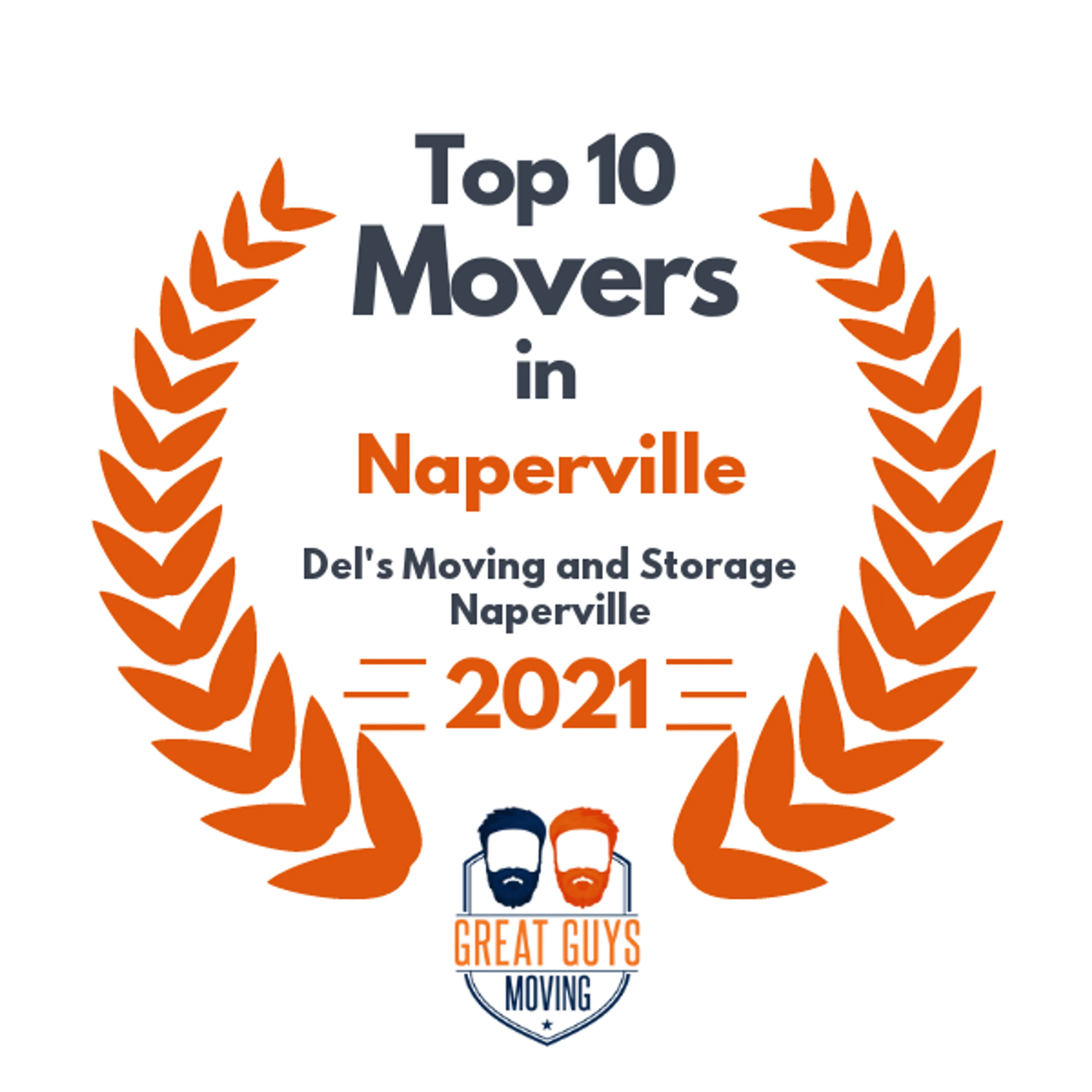 Top 10 Movers in Aurora, IL 2021 award