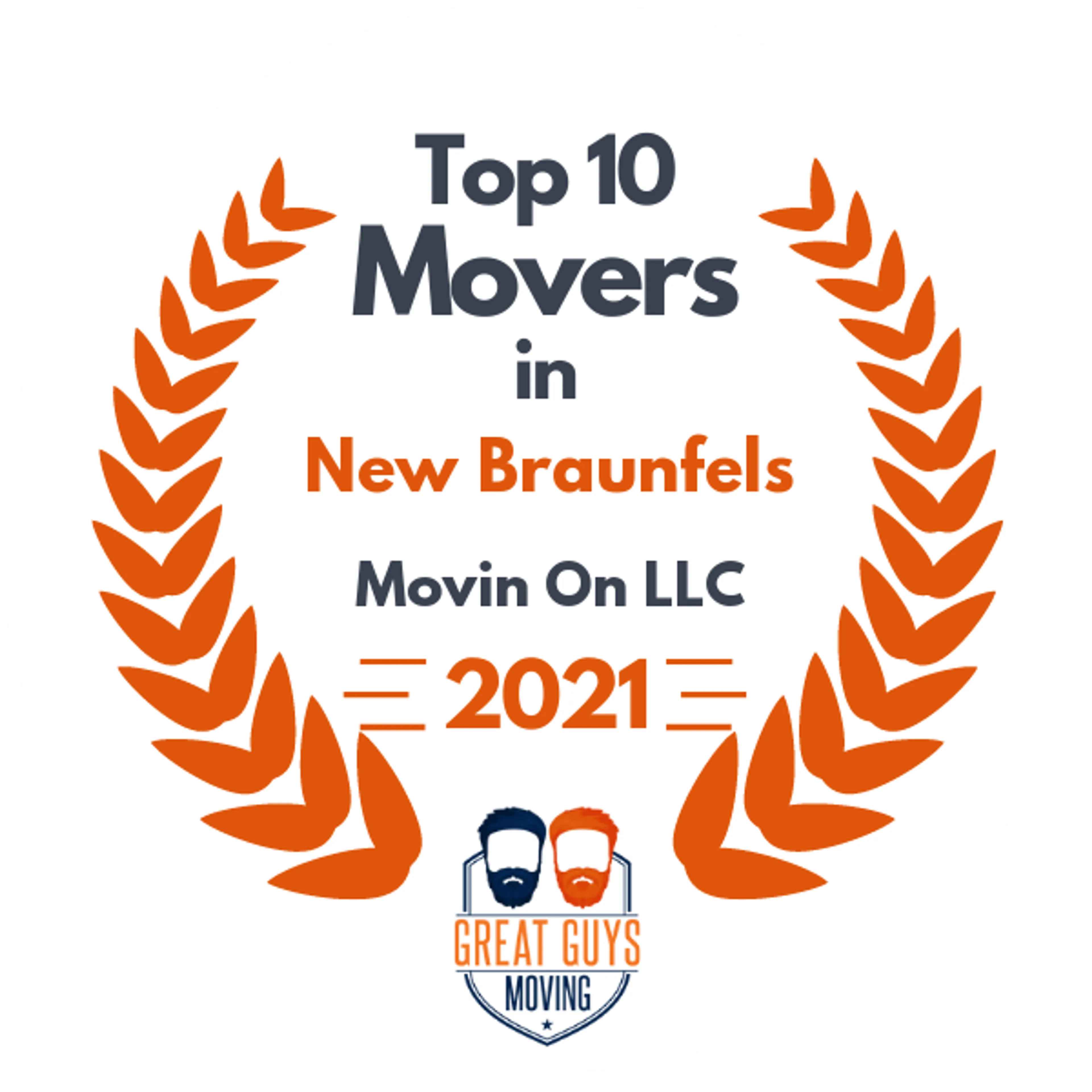 Top 10 Movers in San Antonio, TX 2021 award