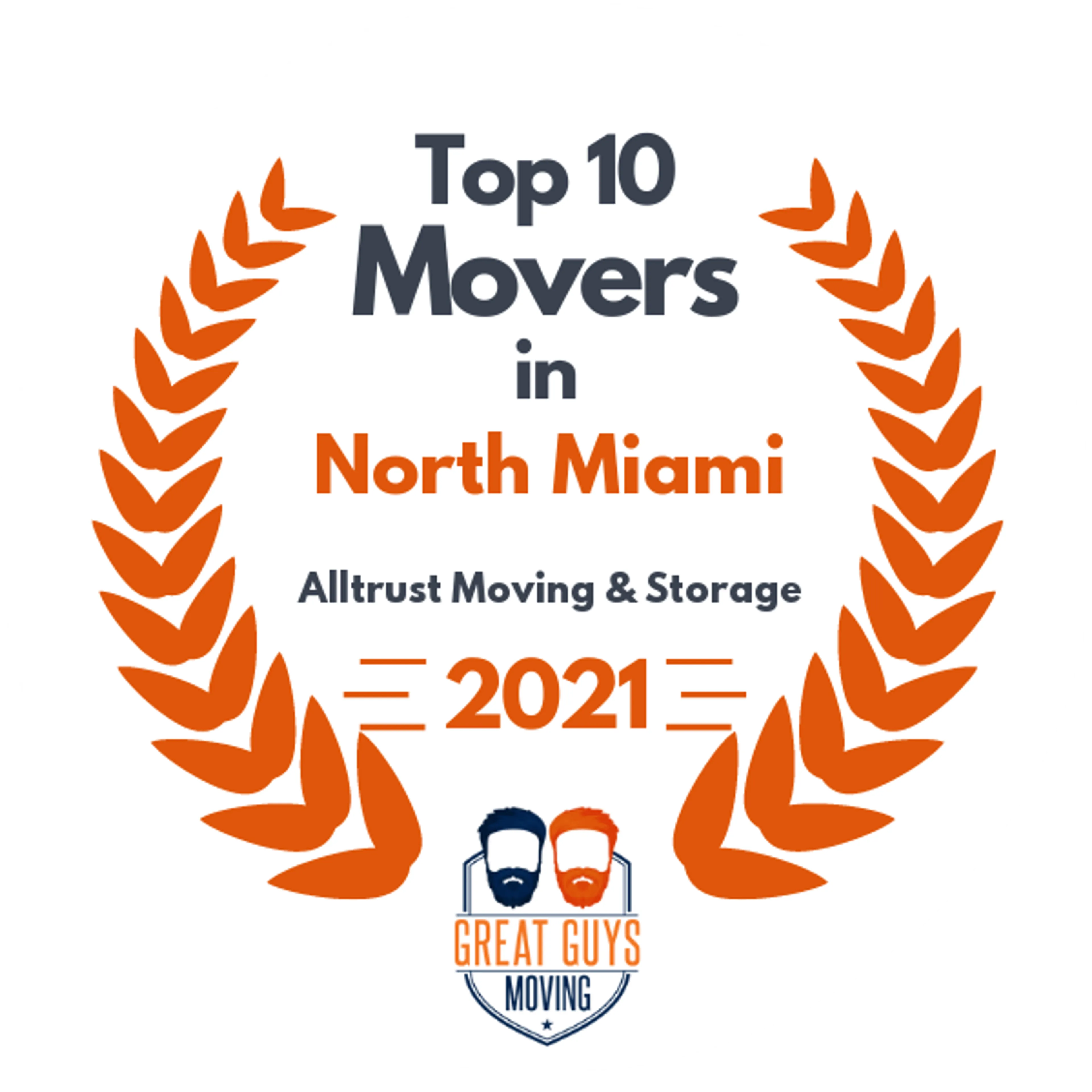 Top 10 Movers in Miami, FL 2021 award