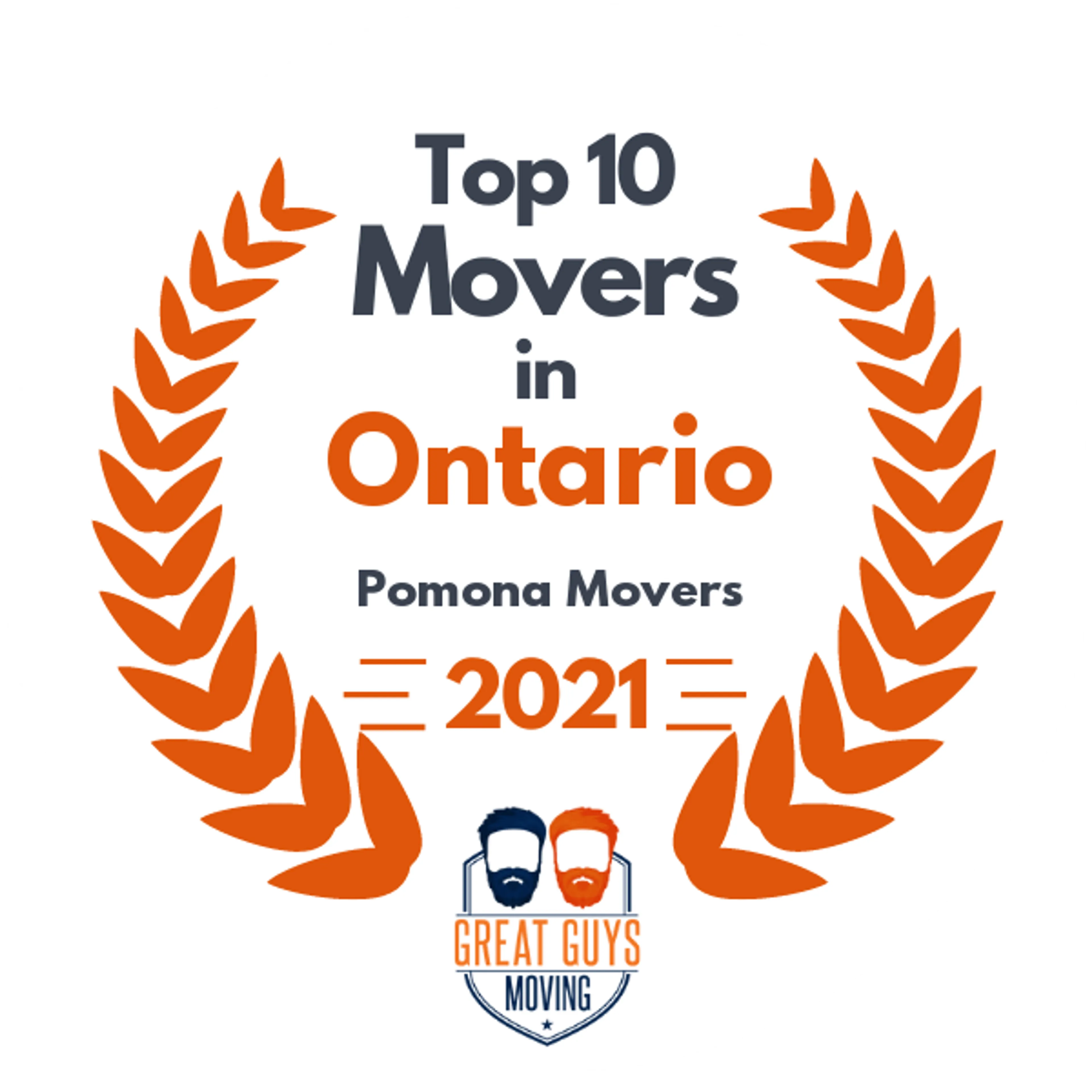 Top 10 Movers in Ontario, CA 2021 award