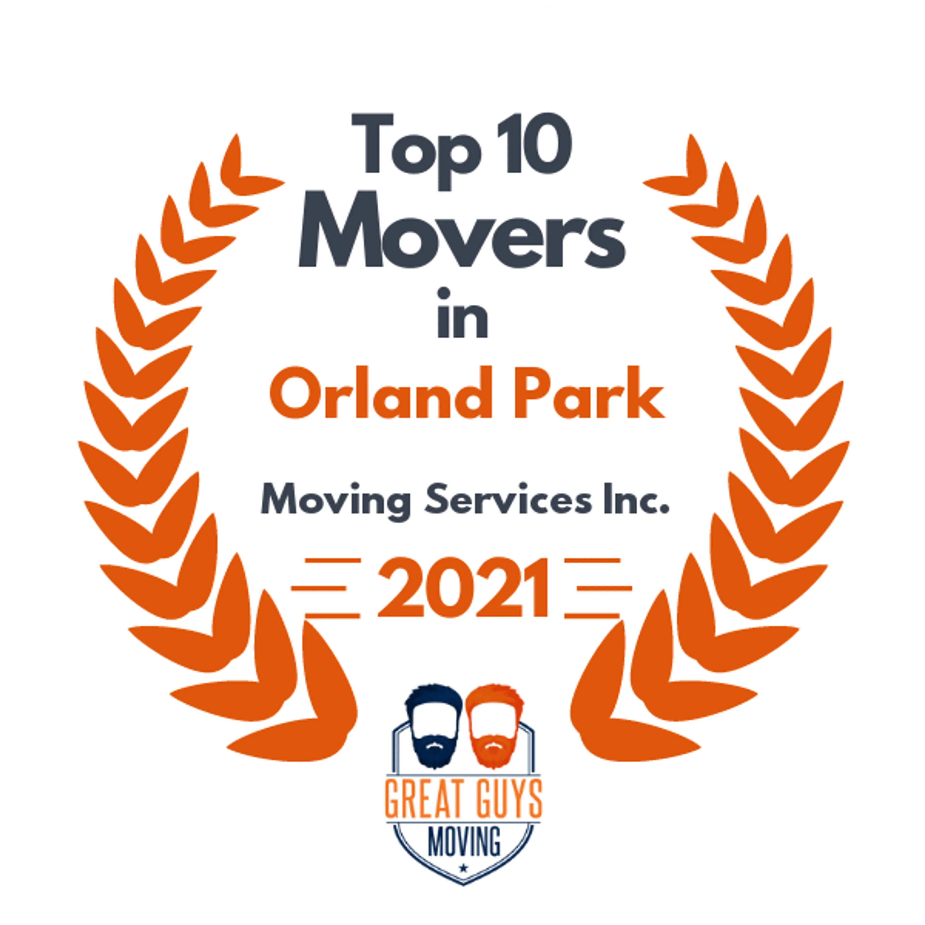 Top 10 Movers in Naperville, IL 2021 award