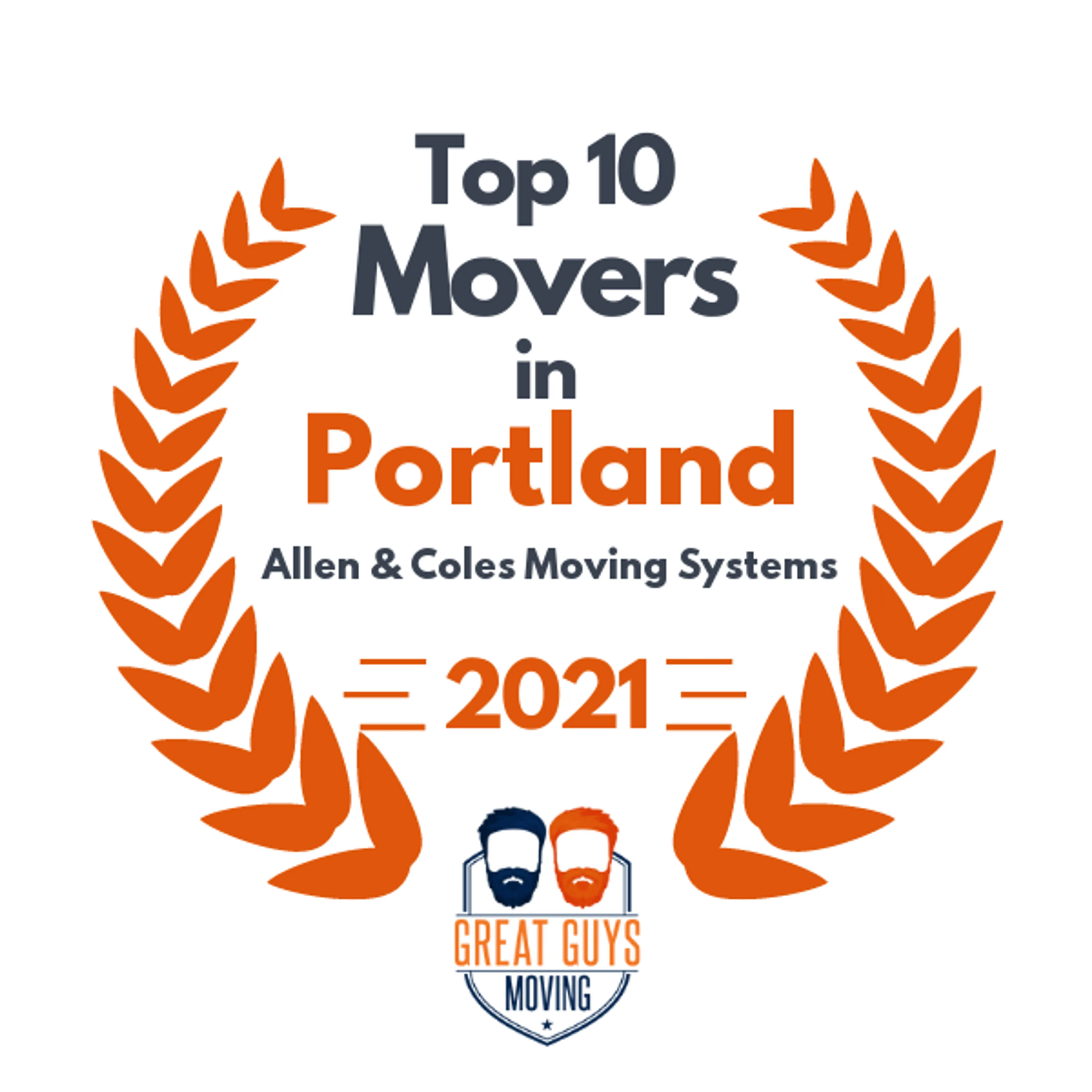 Top 10 Movers in Portland, ME 2021 award