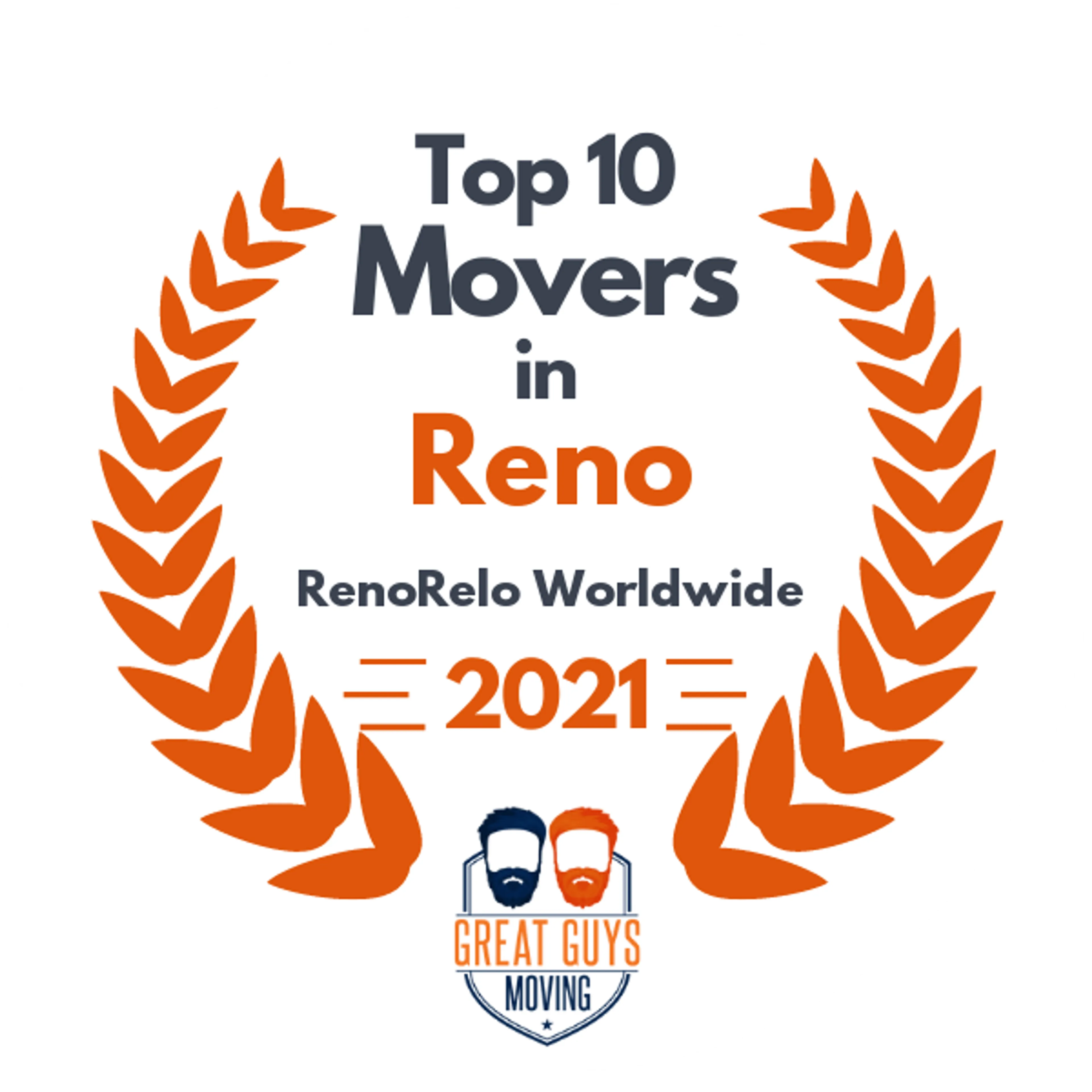 Top 10 Movers in Reno, NV 2021 award
