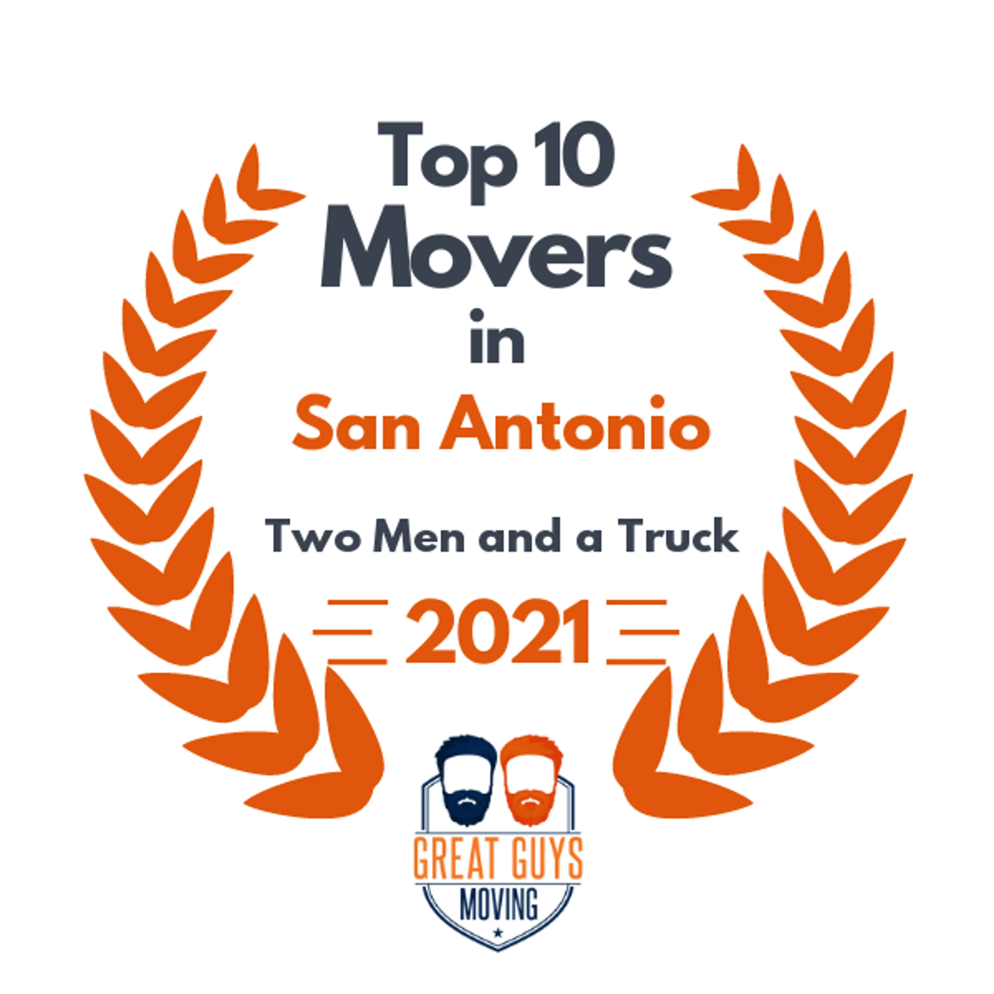 Top 10 Movers in San Antonio, TX 2021 award