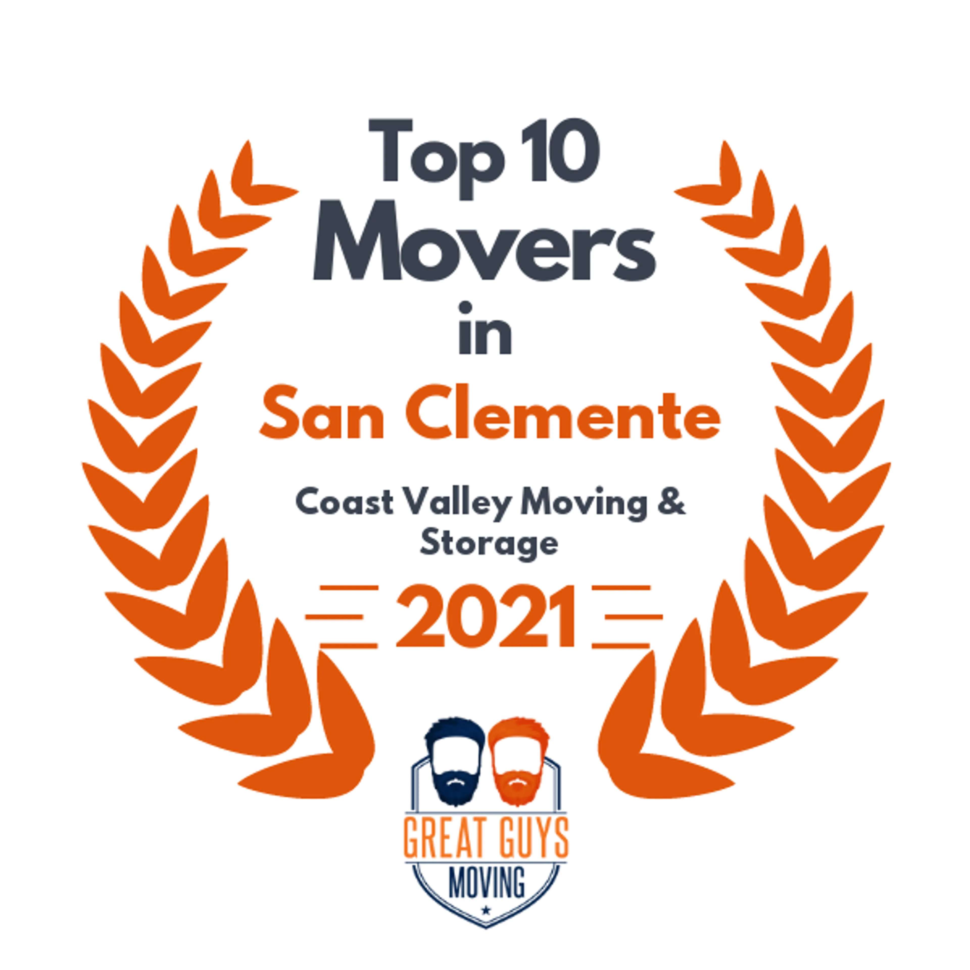 Top 10 Movers in Ontario, CA 2021 award