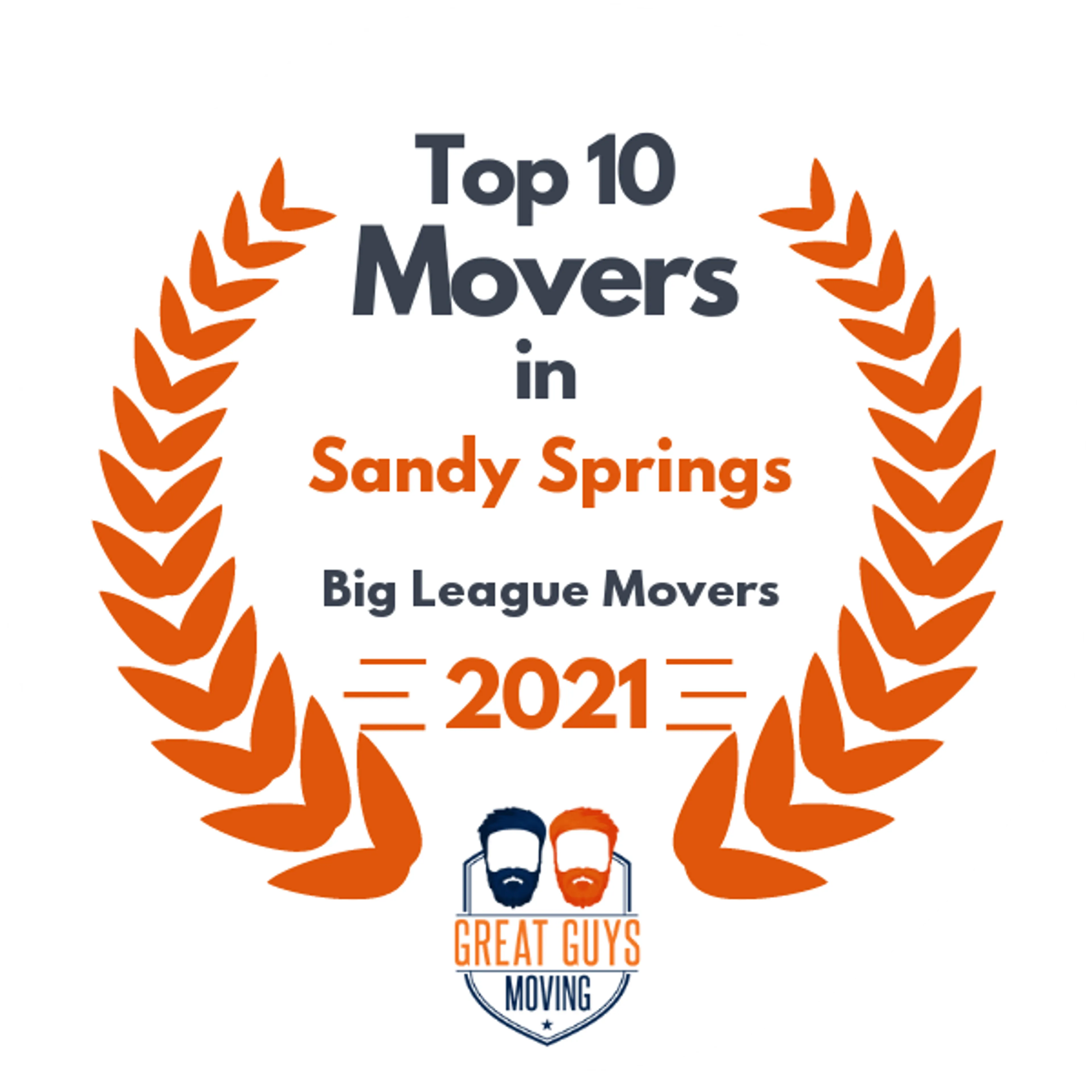 Top 10 Movers in Atlanta, GA 2021 award