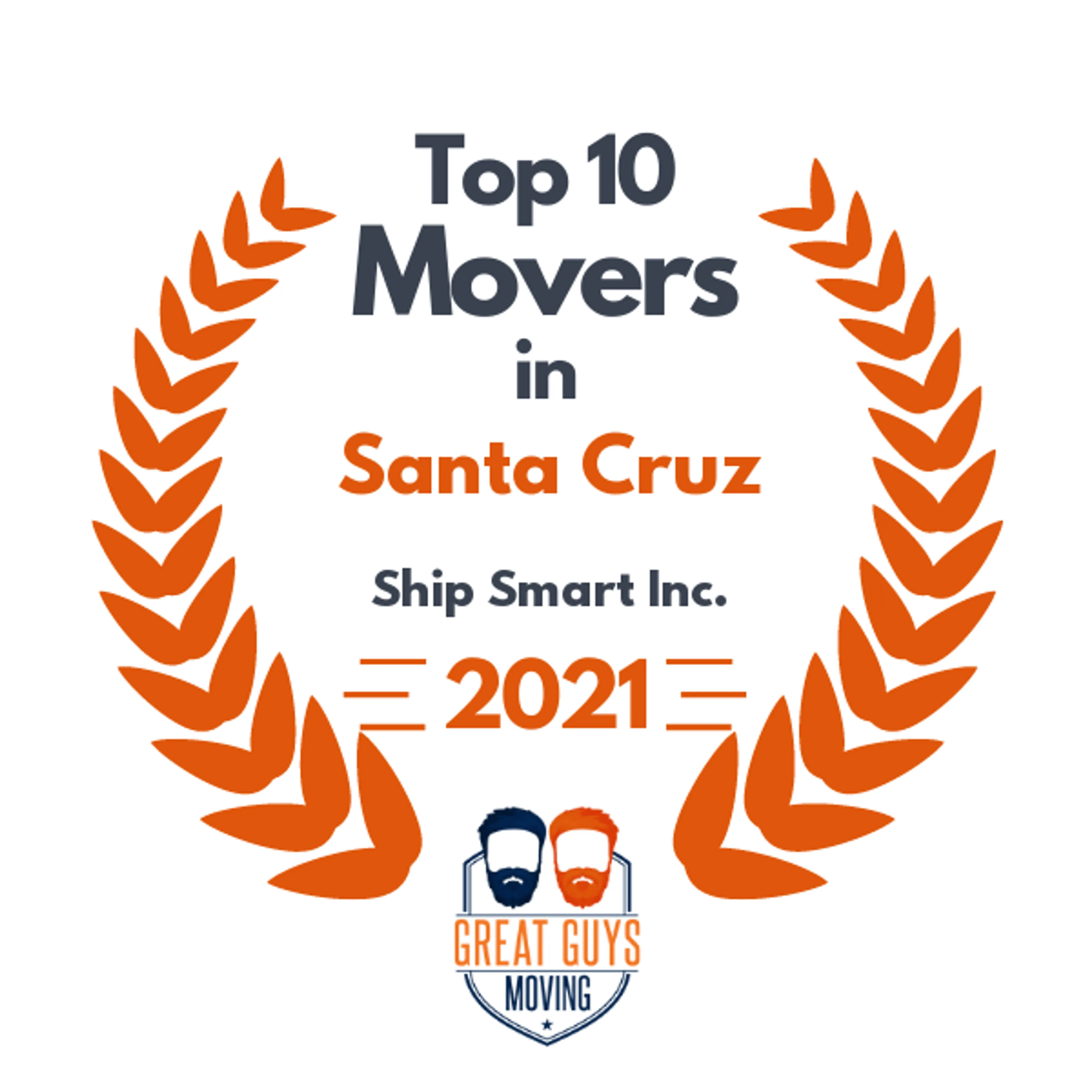 Top 10 Movers in Santa Cruz, CA 2021 award