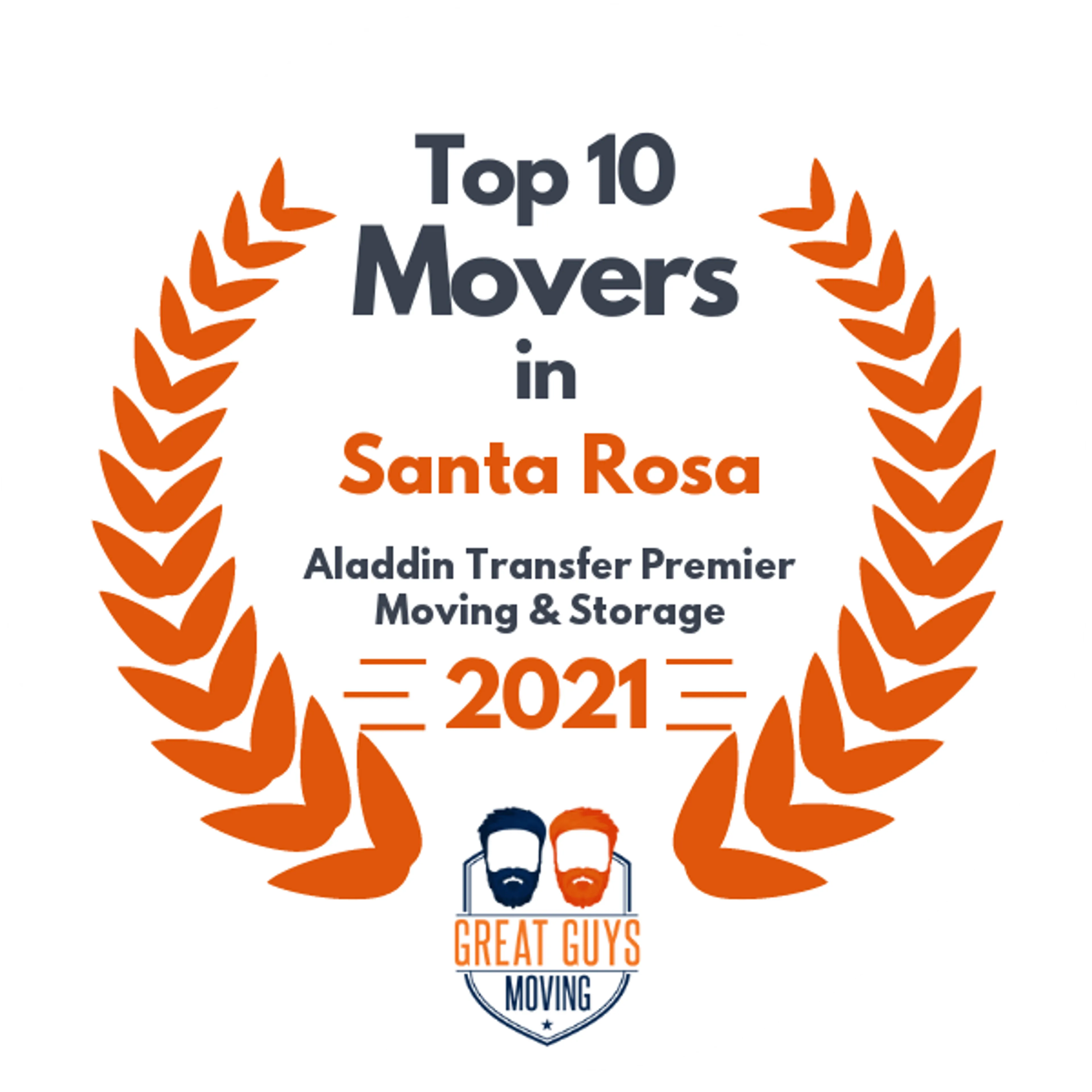 Top 10 Movers in Santa Rosa, CA 2021 award