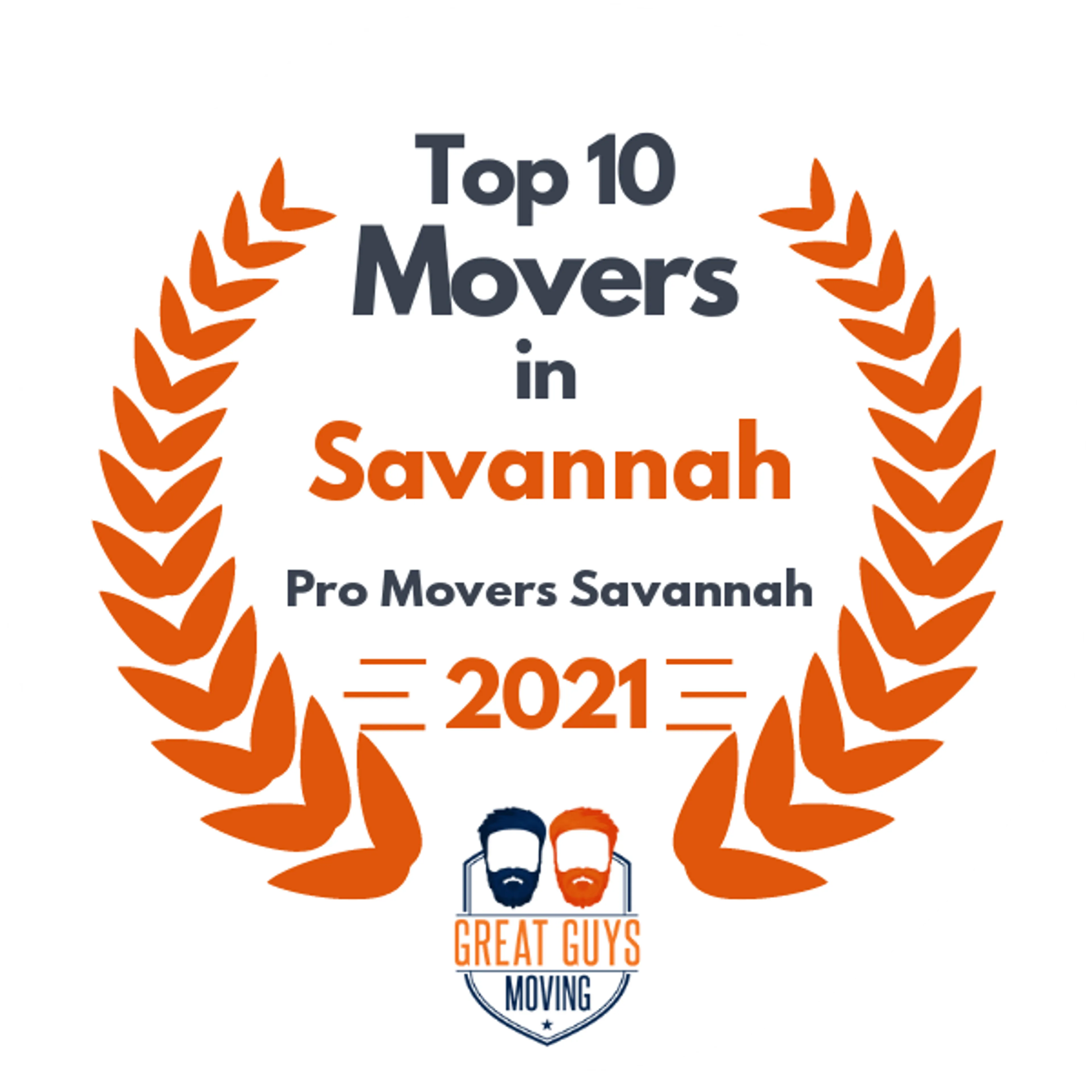 Top 10 Movers in Savannah, GA 2021 award
