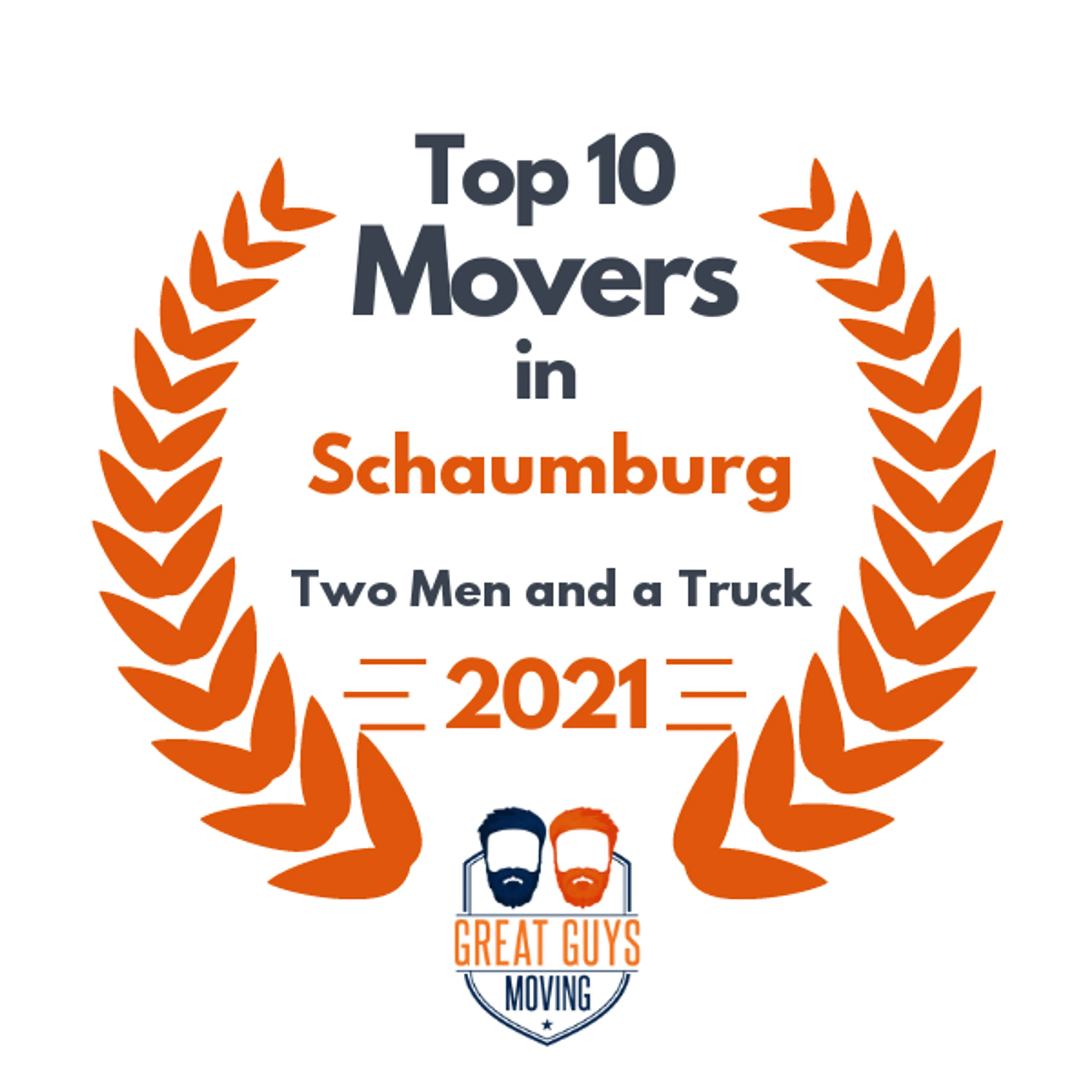 Top 10 Movers in Streamwood, IL 2021 award