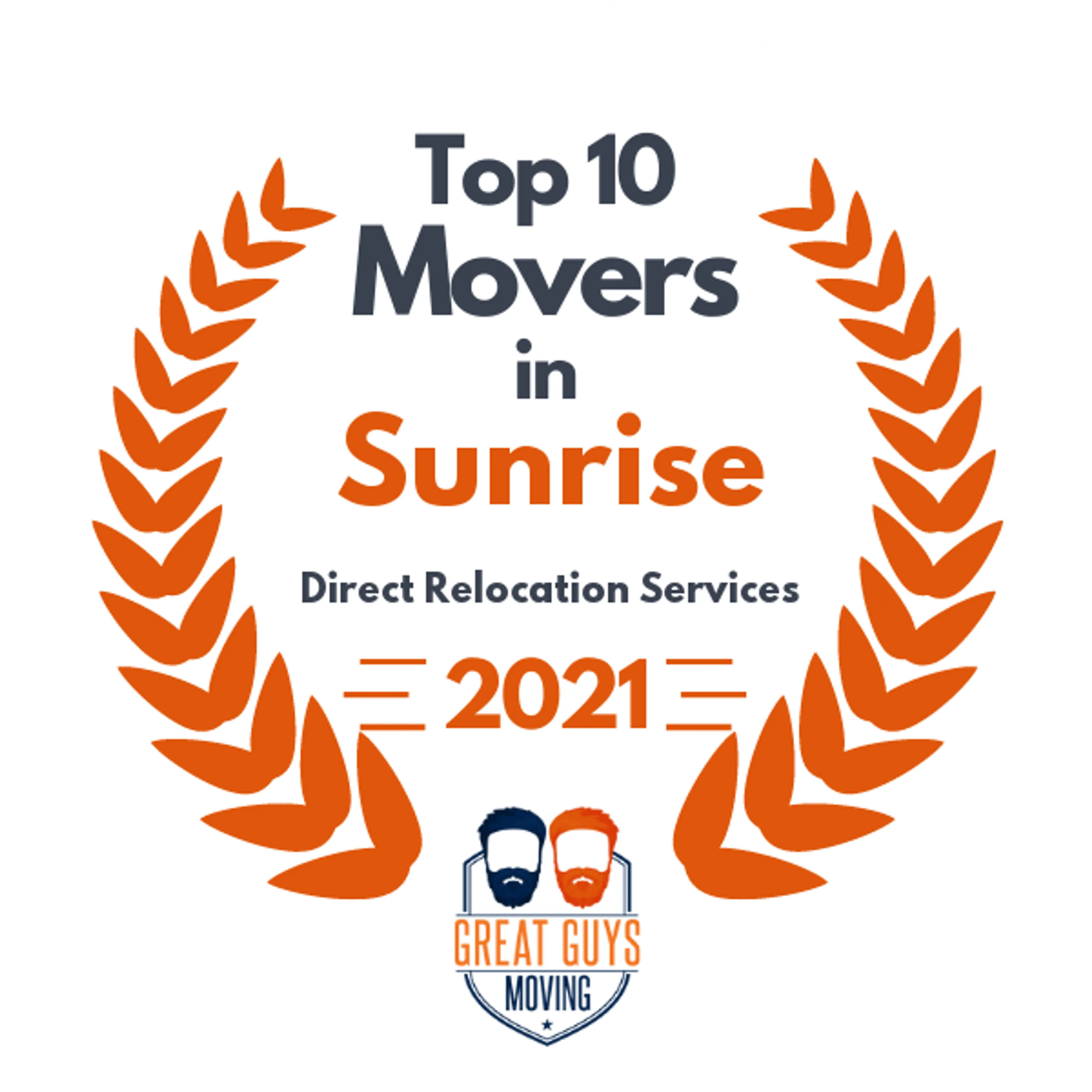 Top 10 Movers in Coral Springs, FL 2021 award