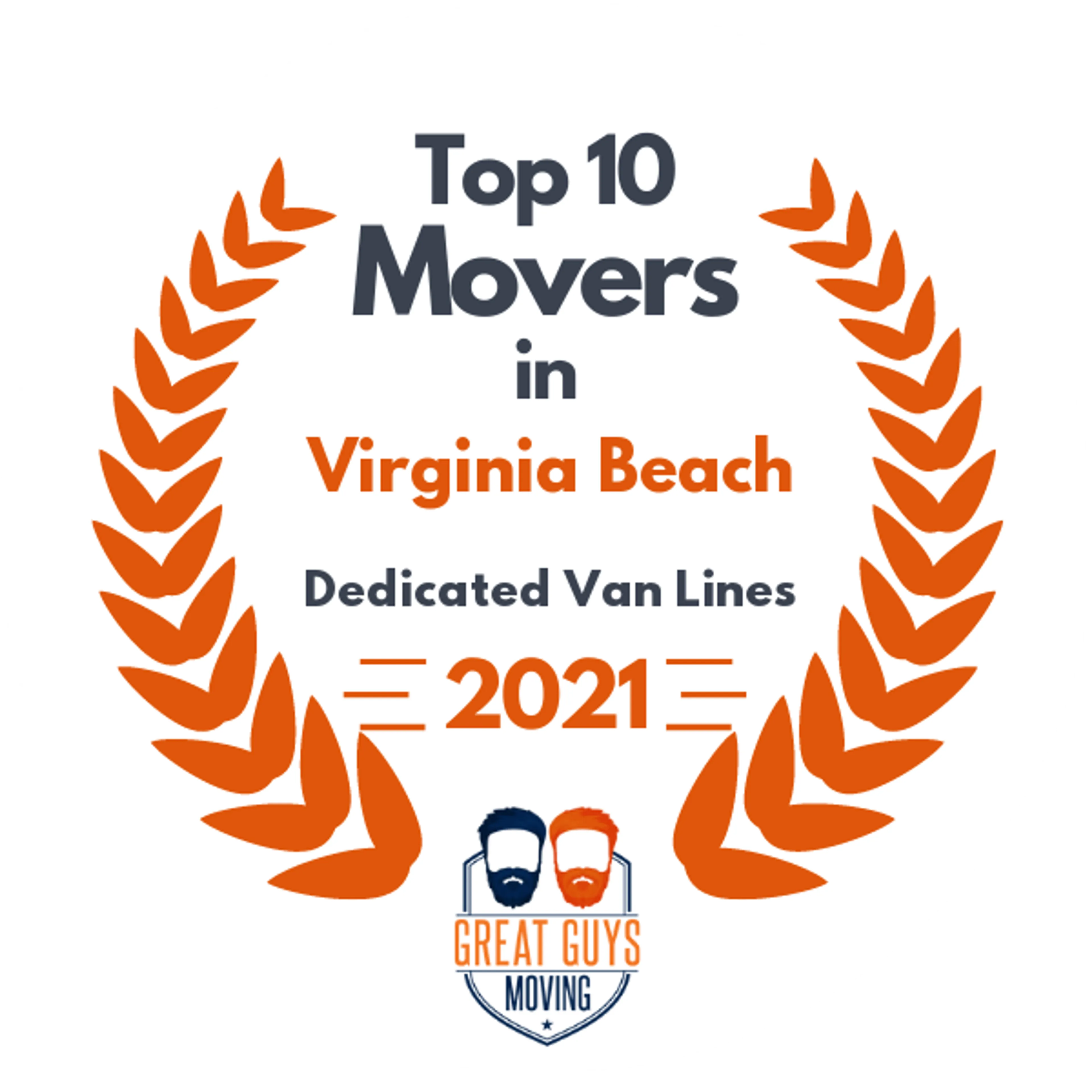 Top 10 Movers in Virginia Beach, VA 2021 award