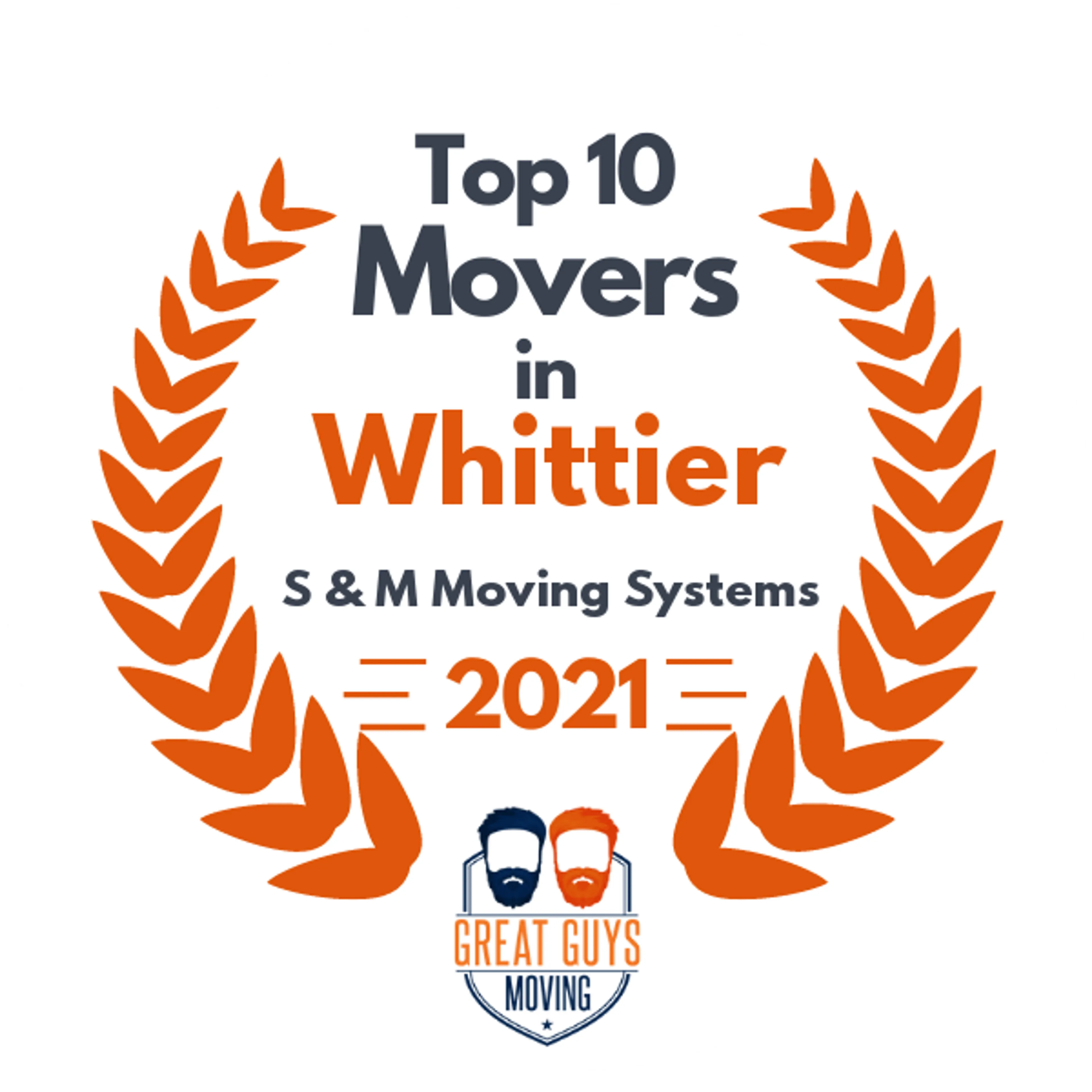 Top 10 Movers in Norwalk, CA 2021 award
