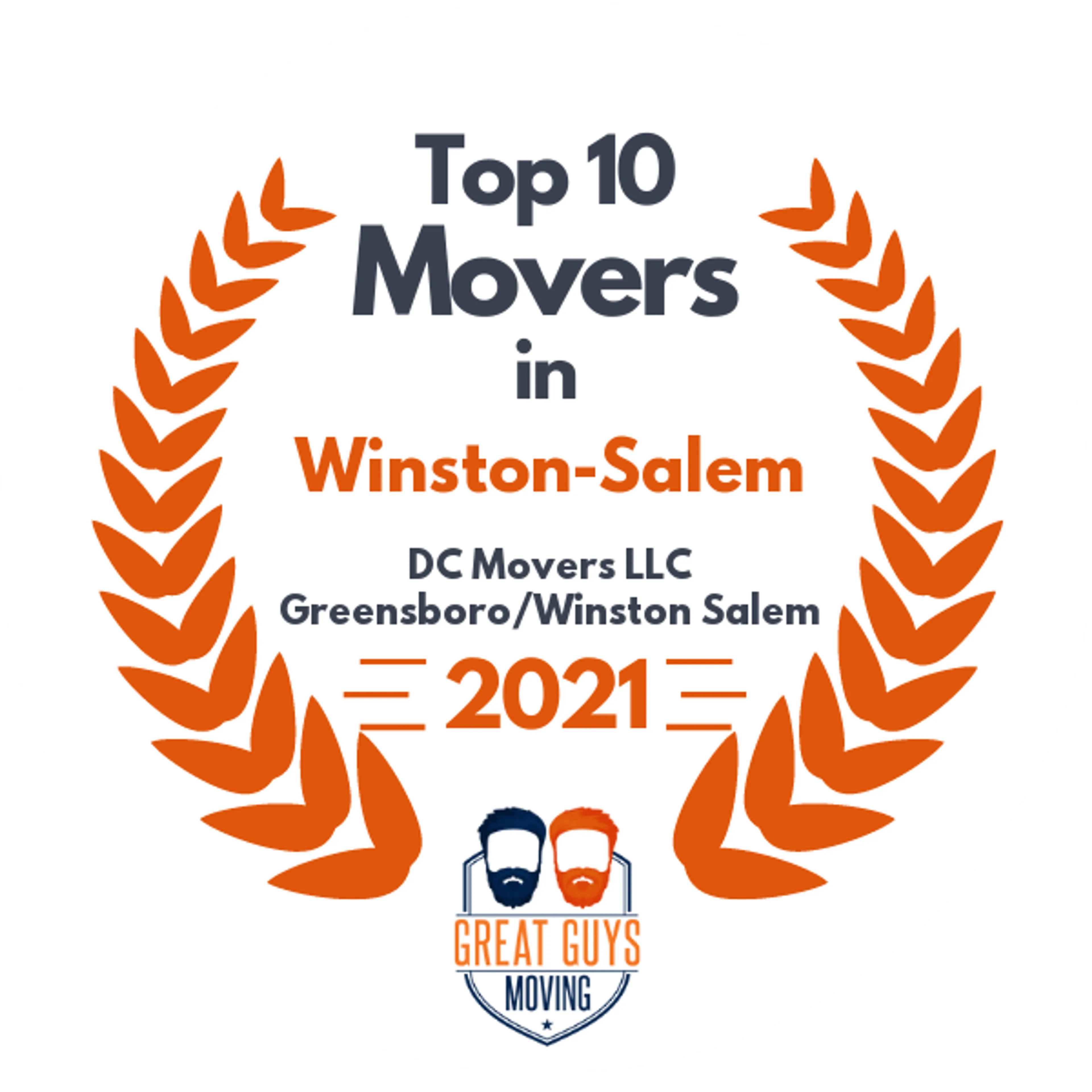 Top 10 Movers in Greensboro, NC 2021 award