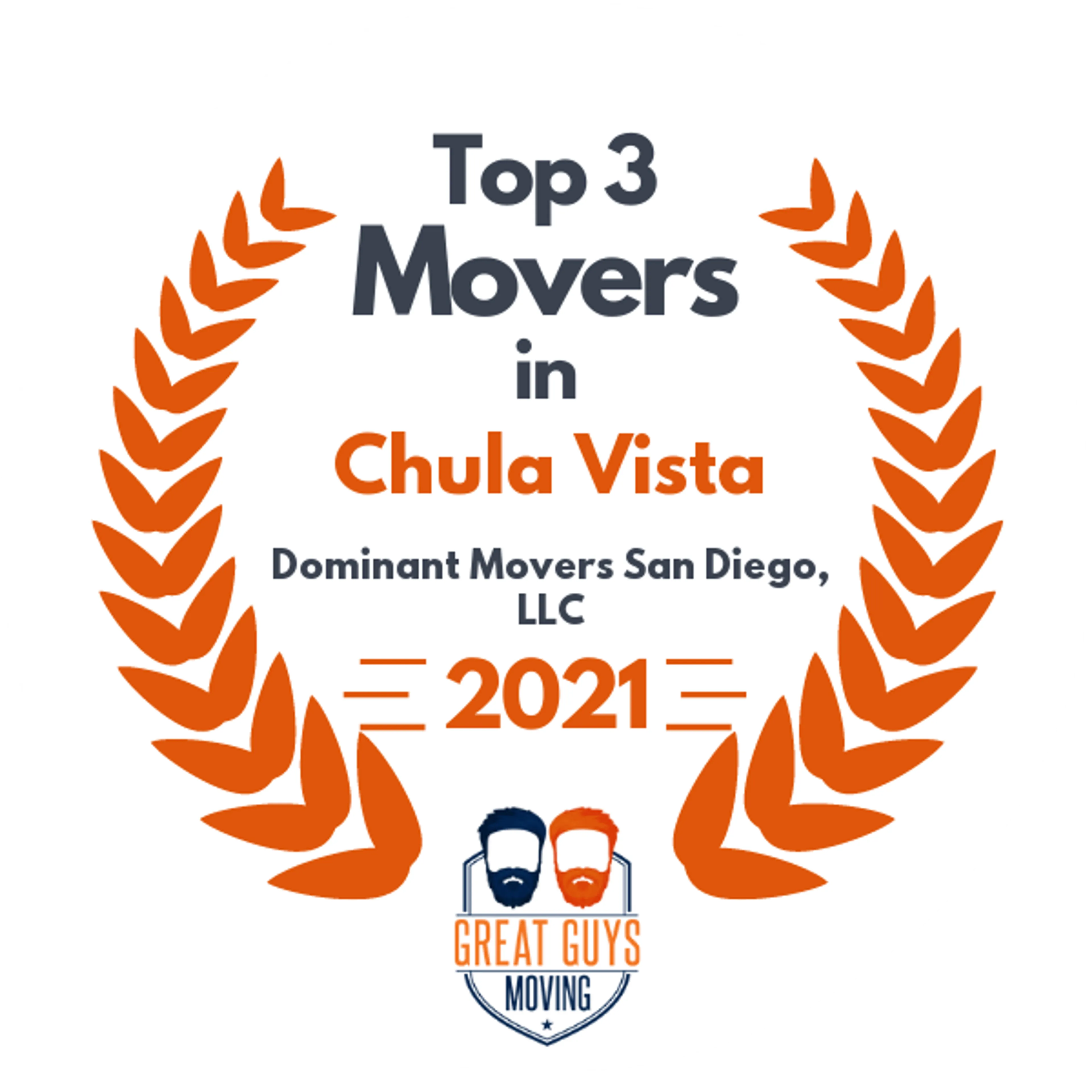 Top 3 Movers in Imperial Beach, CA 2021 award