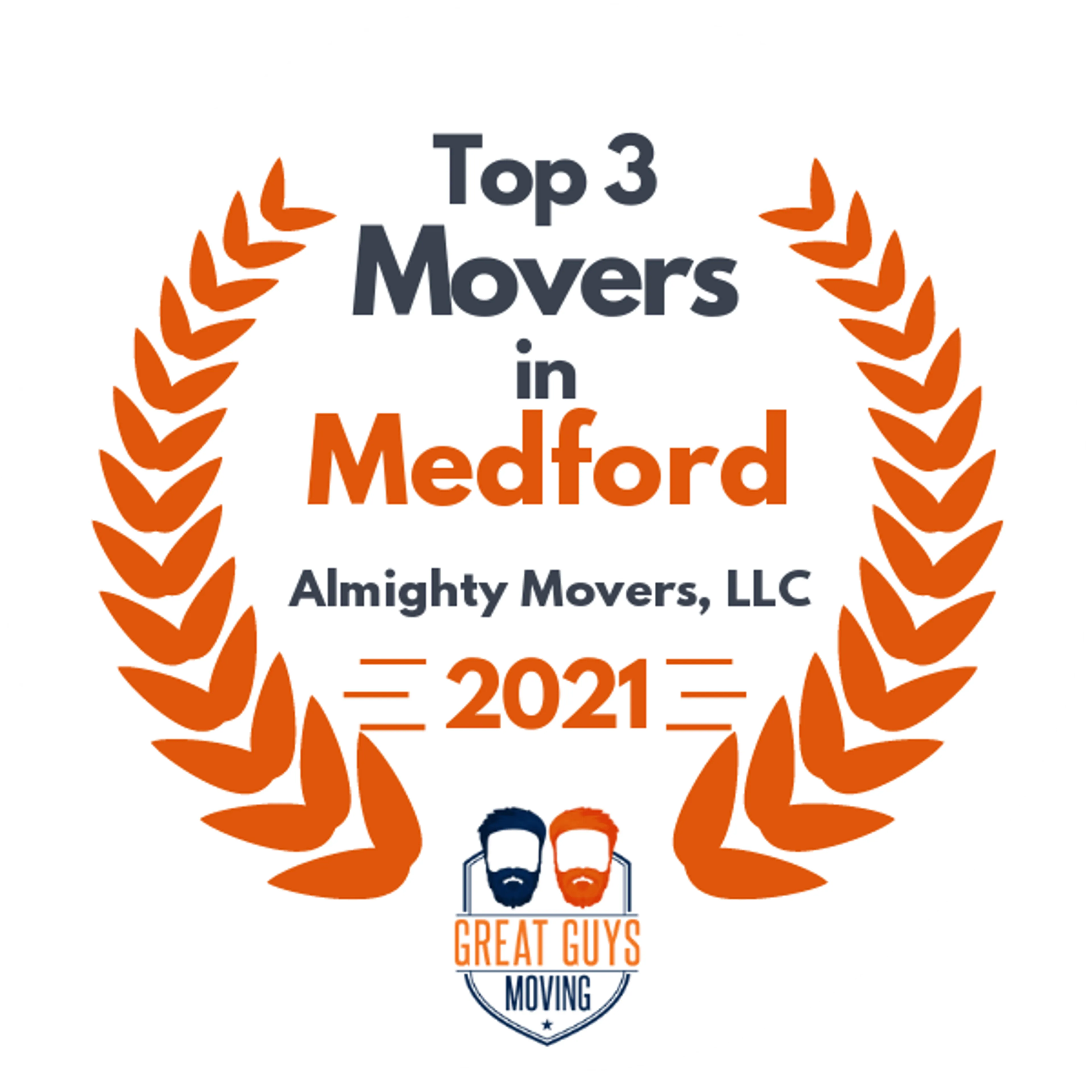 Top 3 Movers in Medford, OR 2021 award