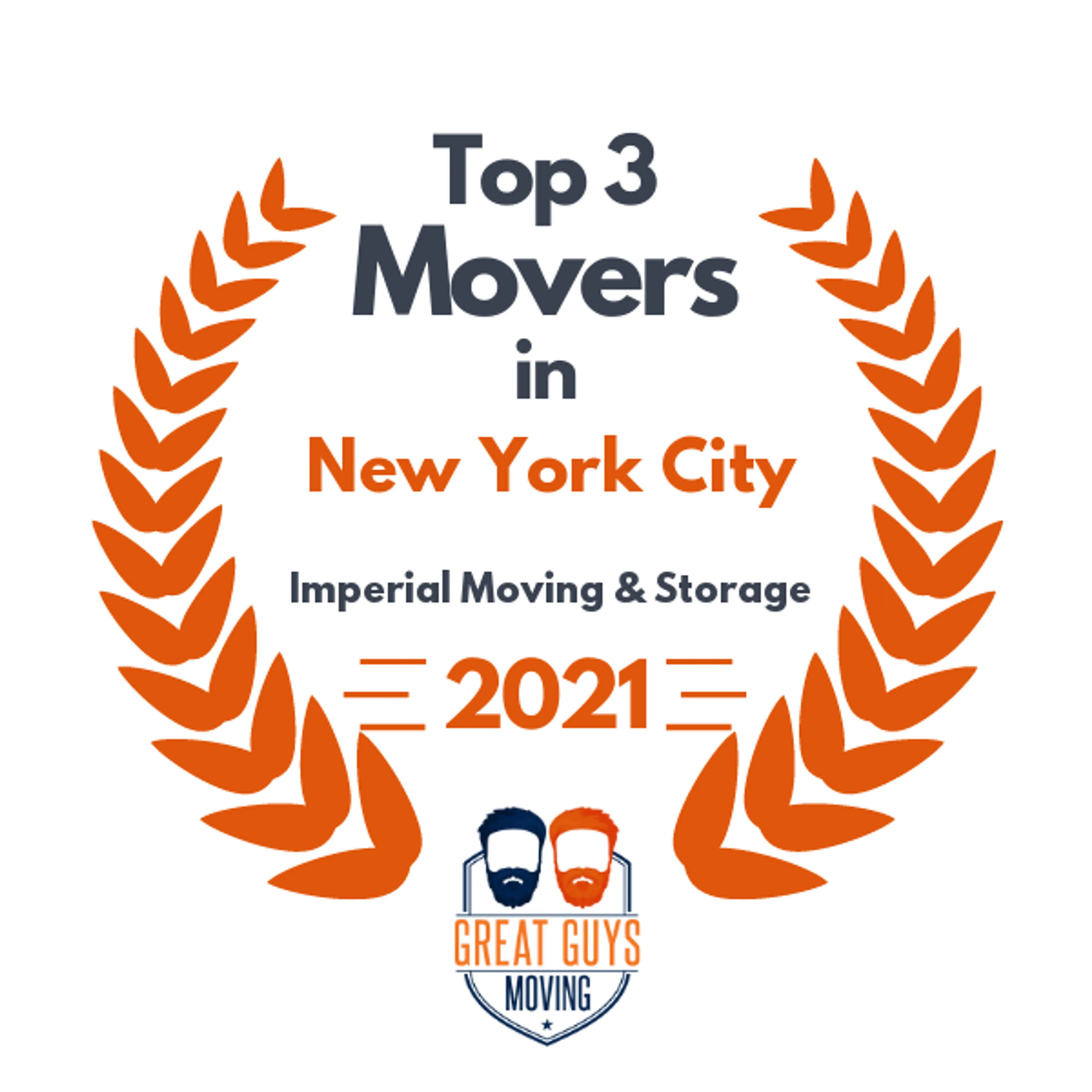 Top 3 Movers in New York City, NY 2021 award