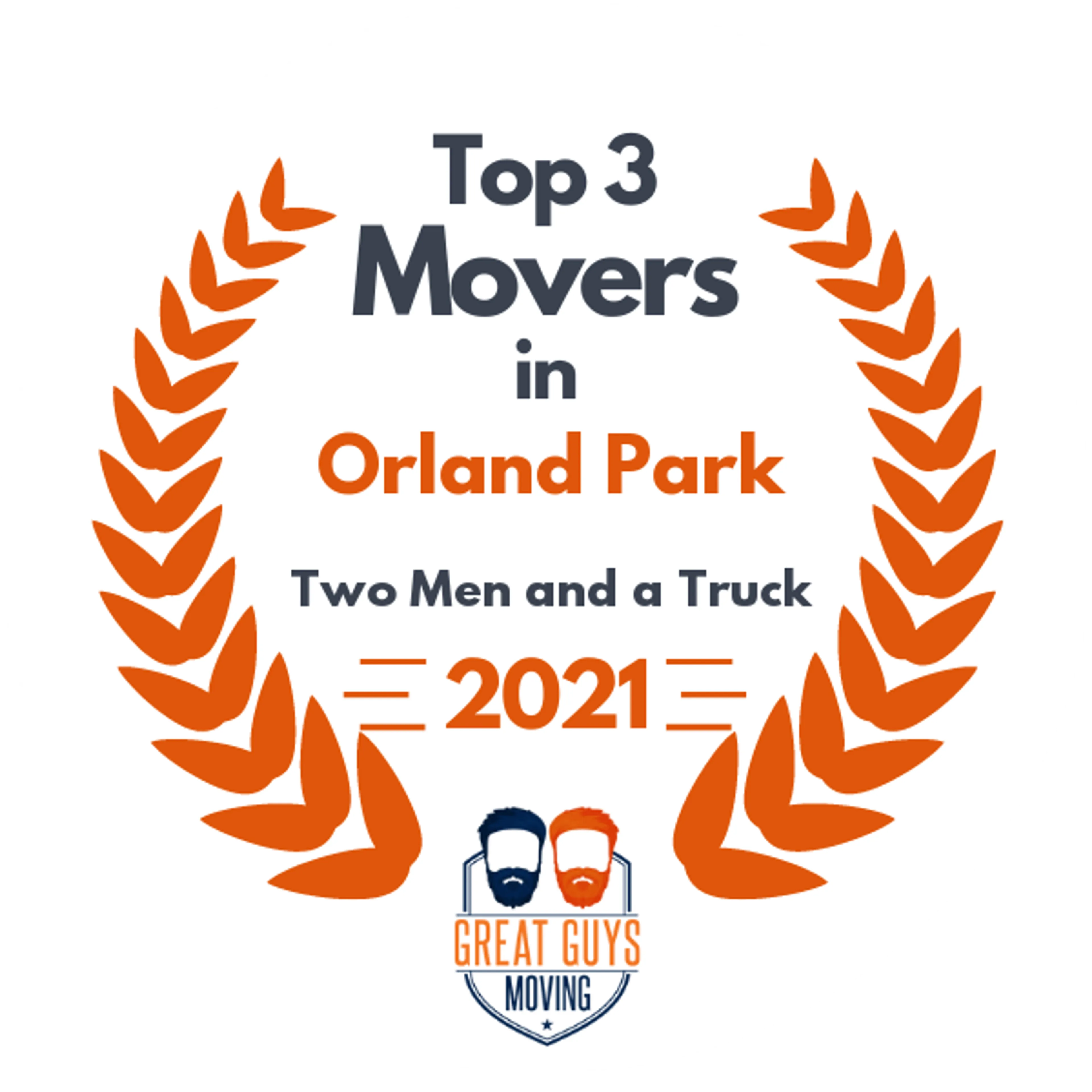 Top 3 Movers in Orland Park, IL 2021 award