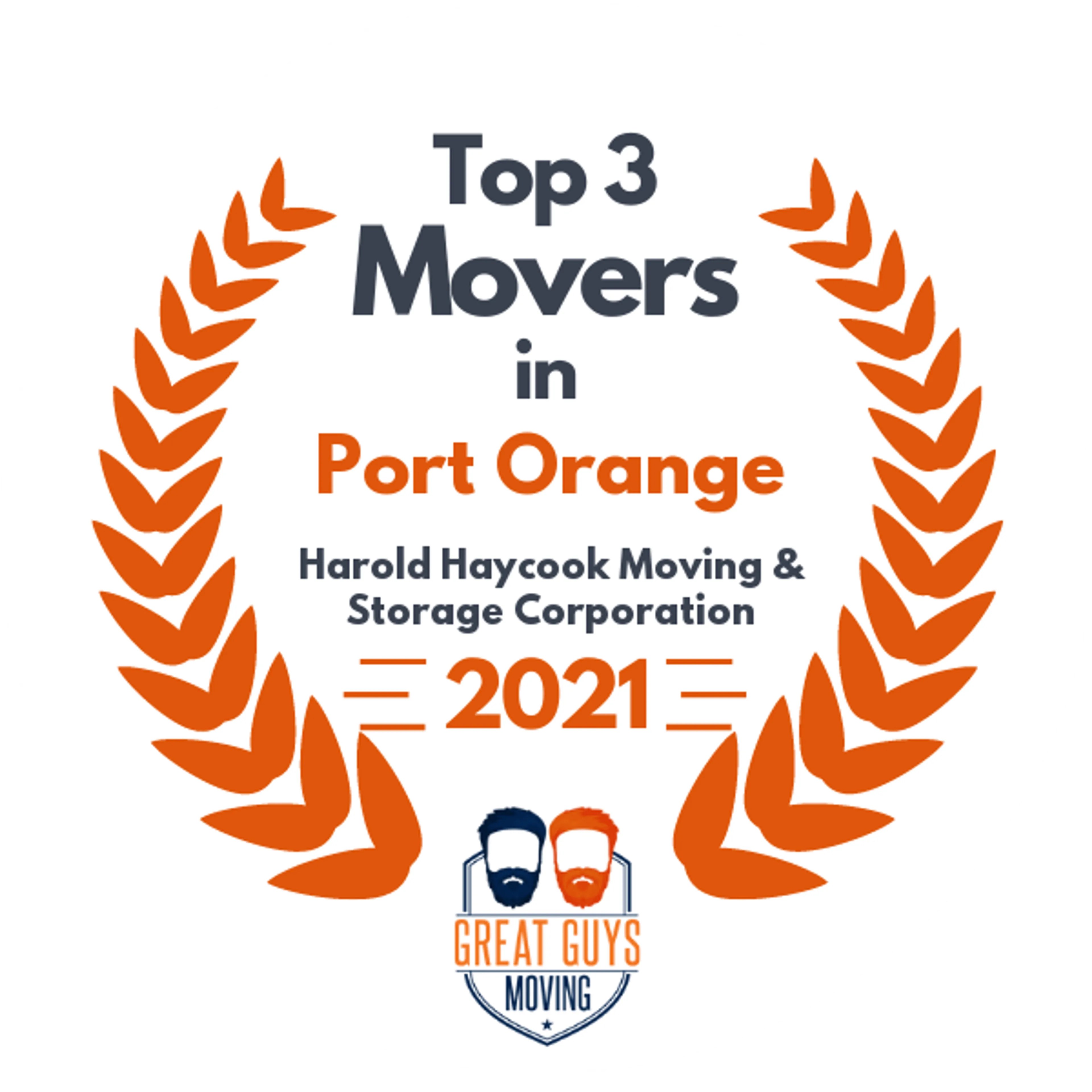 Top 3 Movers in Daytona Beach, FL 2021 award