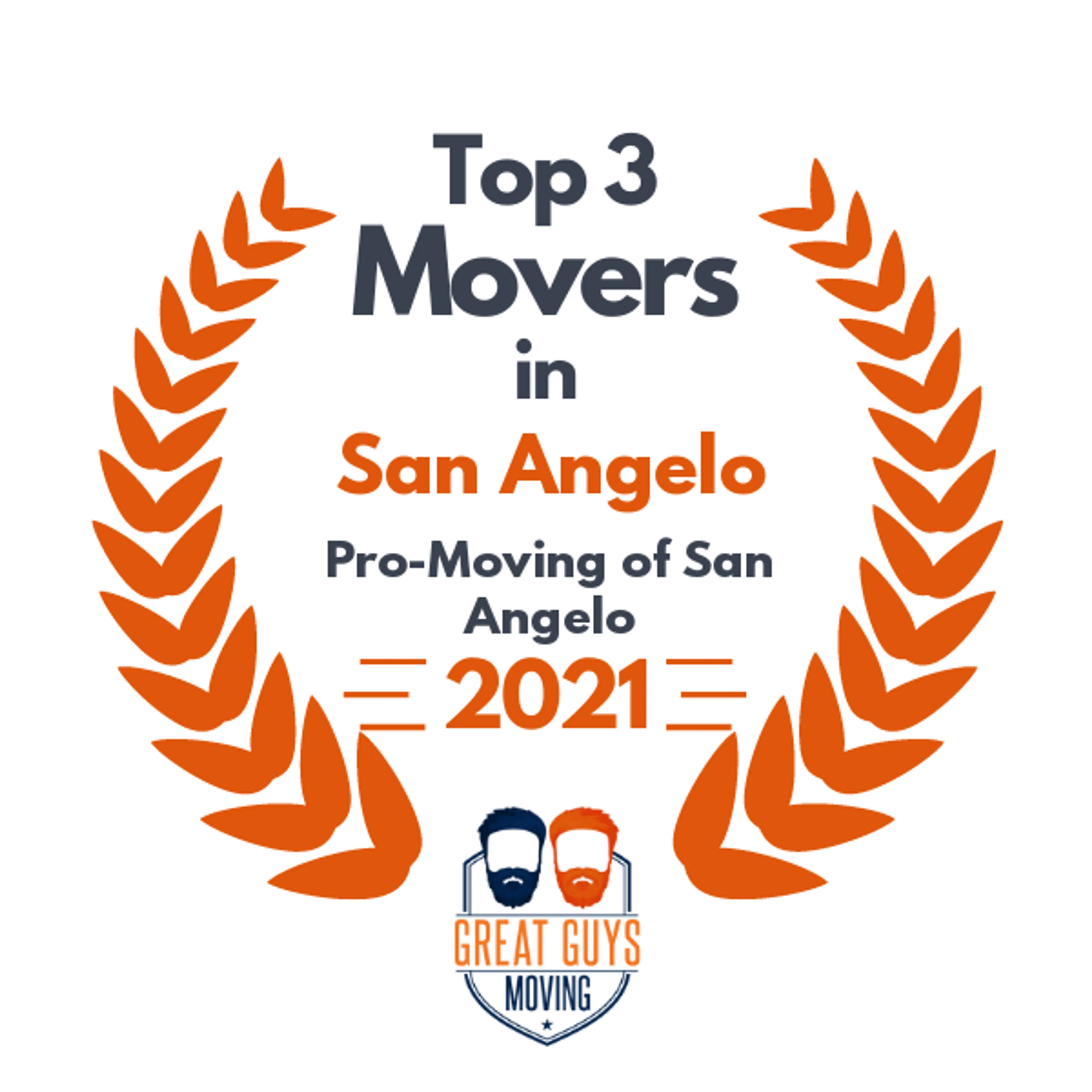 Top 3 Movers in San Angelo, TX 2021 award