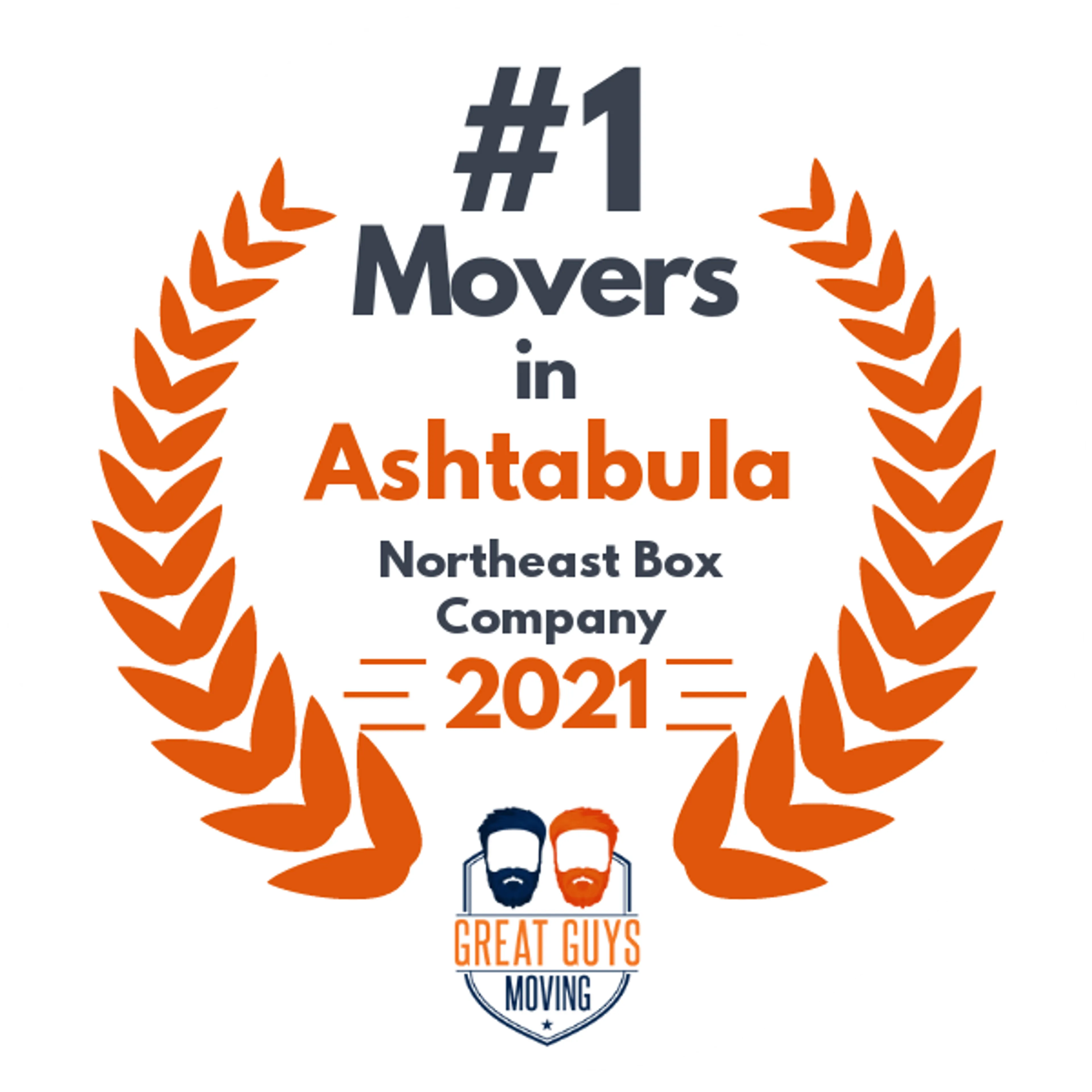 #1 Ranked Movers in Ashtabula, OH 2021 award