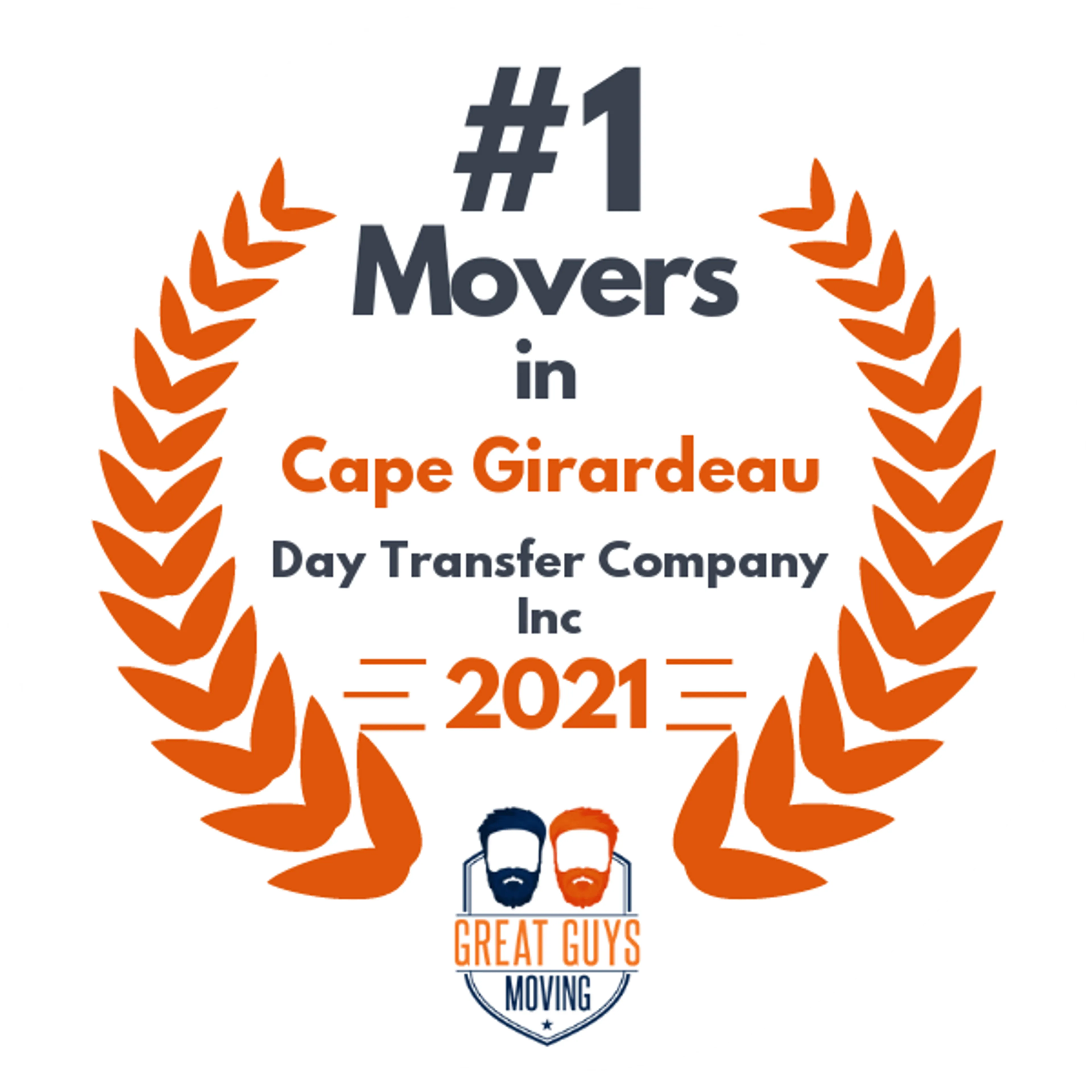 #1 Ranked Movers in Cape Girardeau, MO 2021 award