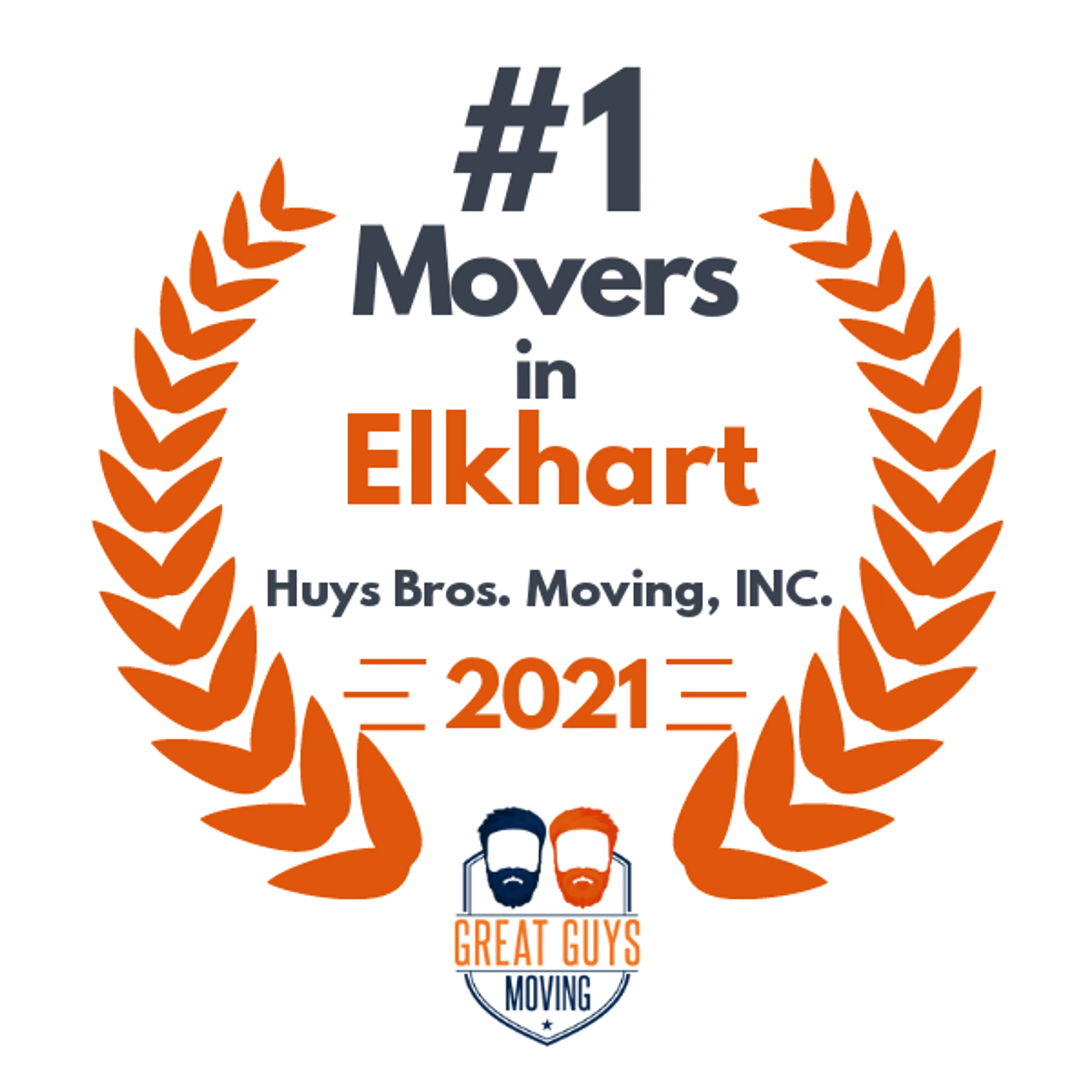 #1 Ranked Movers in South Bend, IN 2021 award