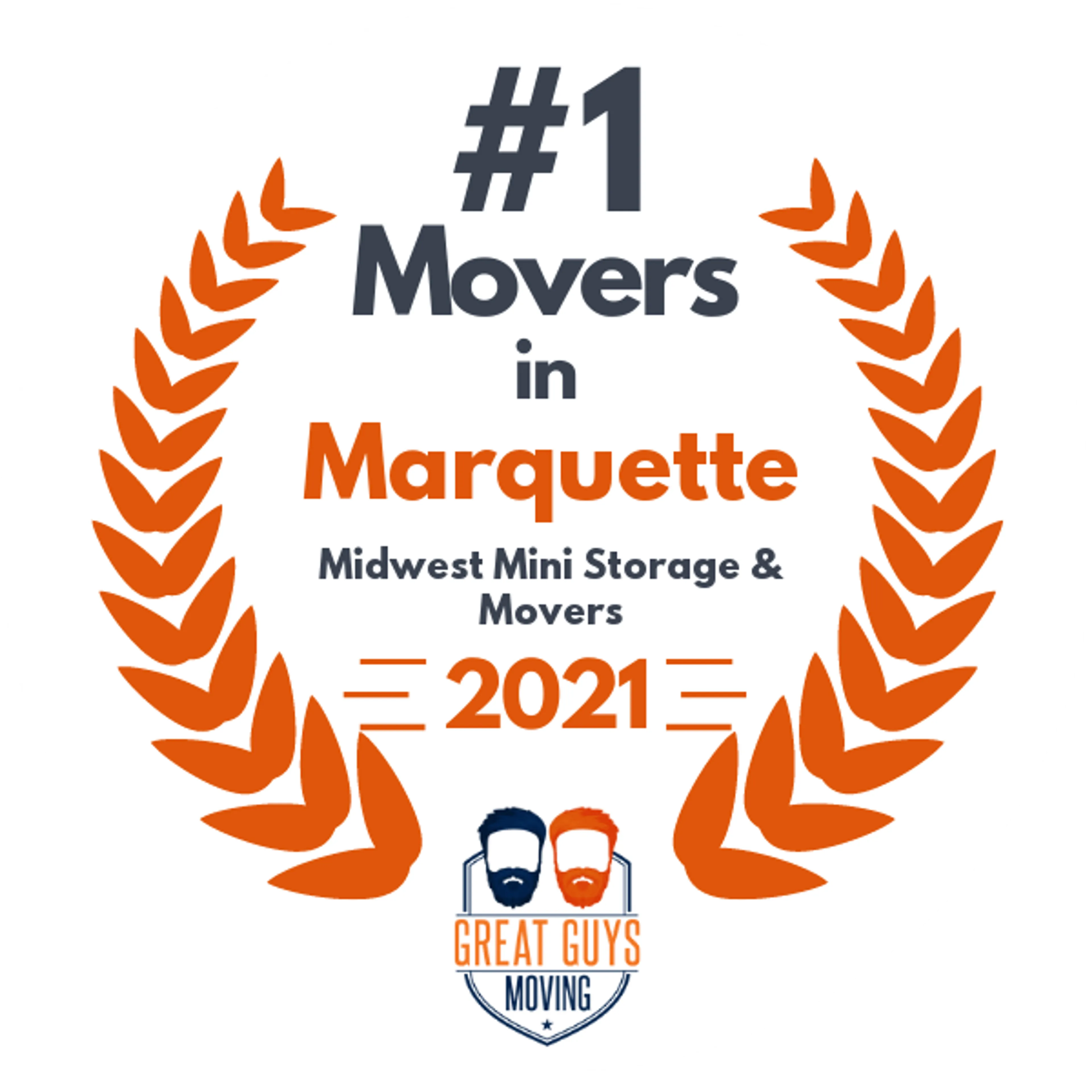 #1 Ranked Movers in Marquette, MI 2021 award