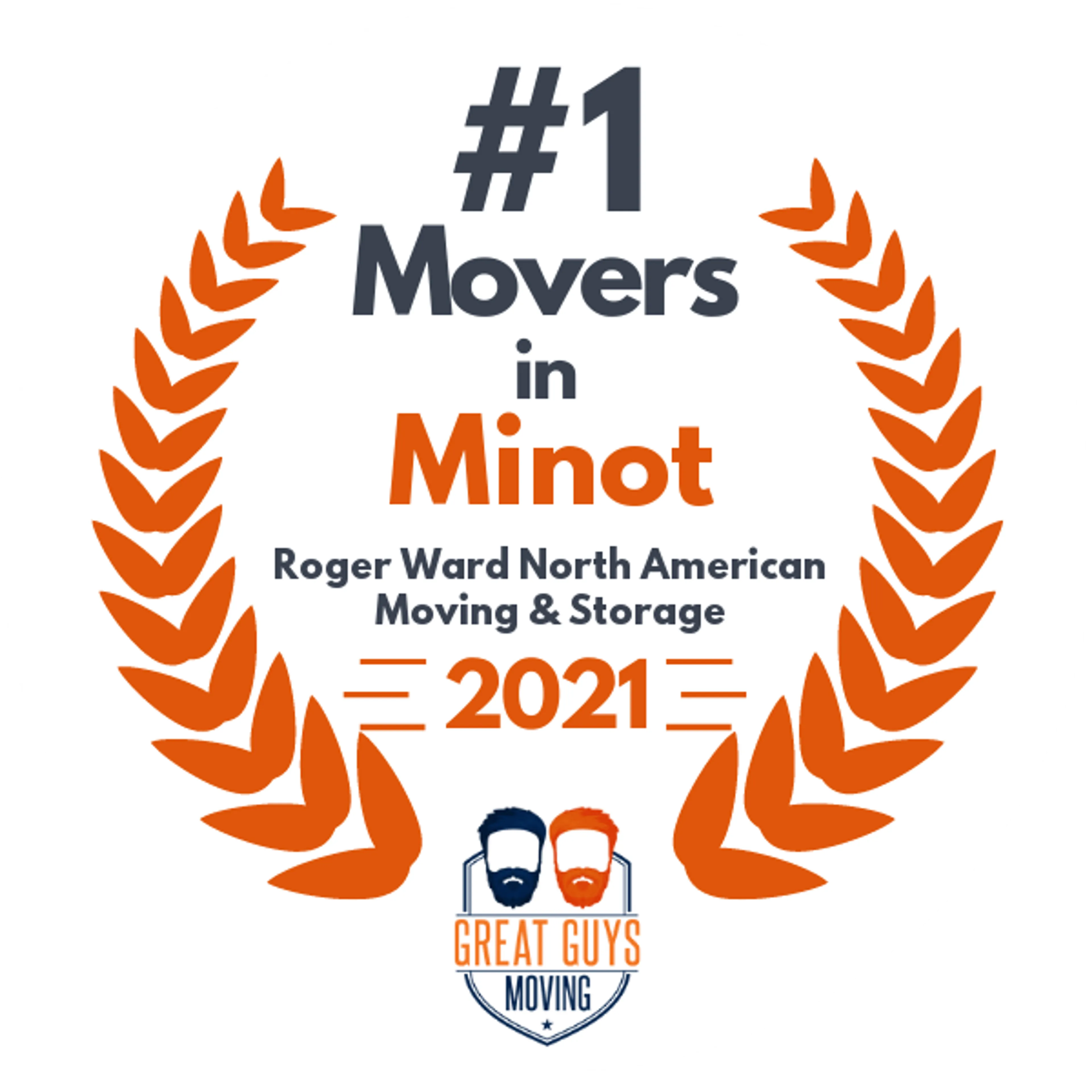 #1 Ranked Movers in Bismarck, ND 2021 award
