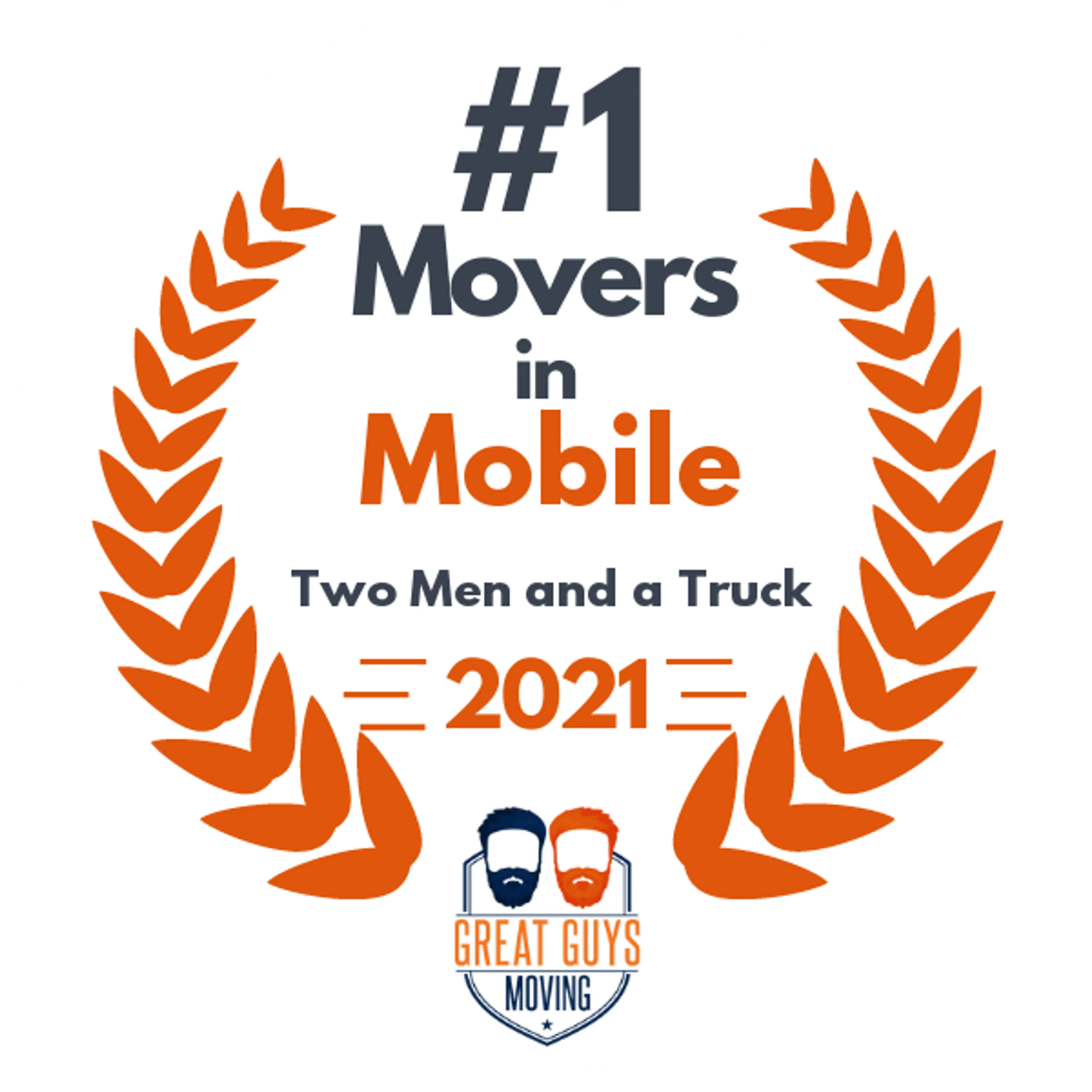 #1 Ranked Movers in Mobile, AL 2021 award