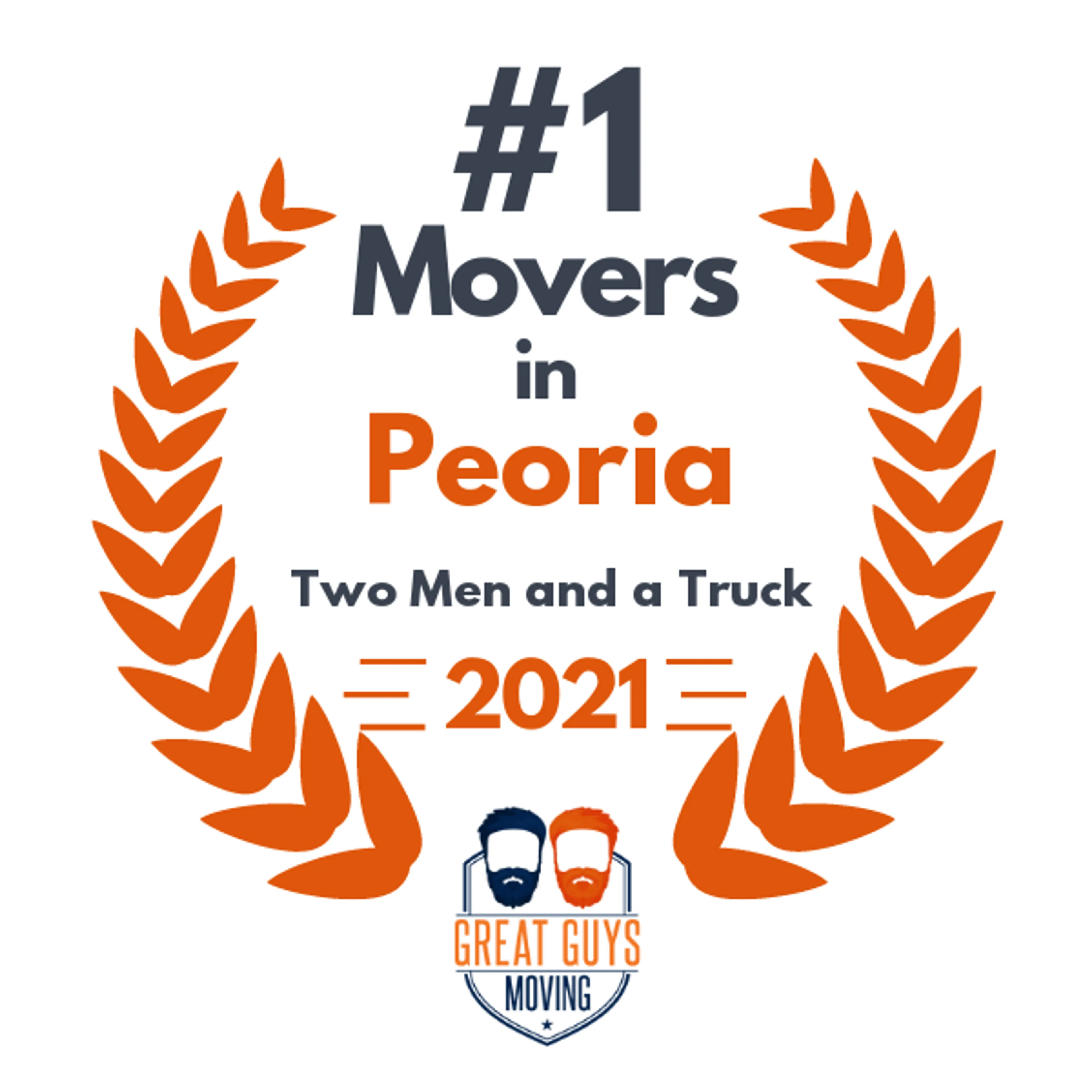 #1 Ranked Movers in Peoria, IL 2021 award