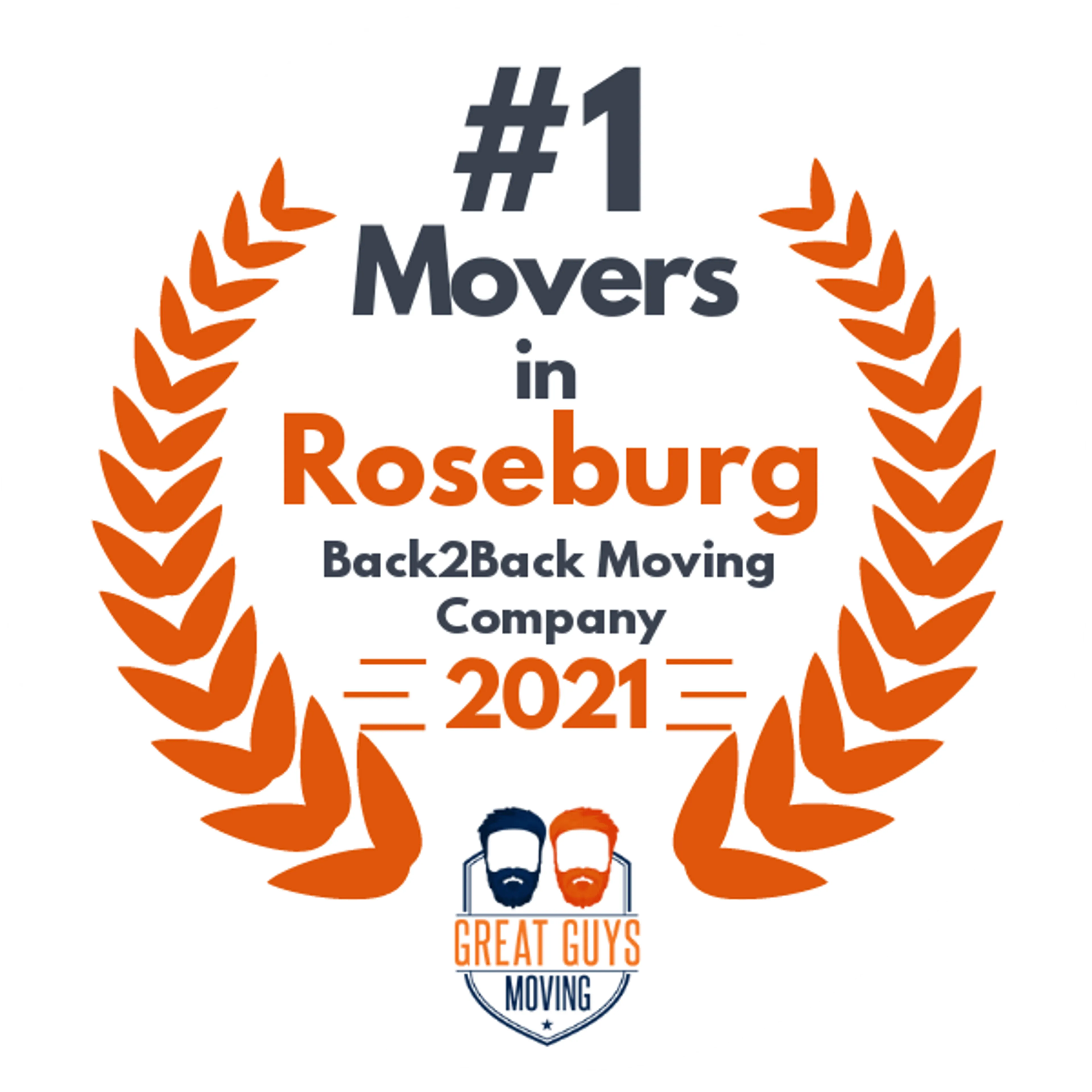 #1 Ranked Movers in Springfield, OR 2021 award