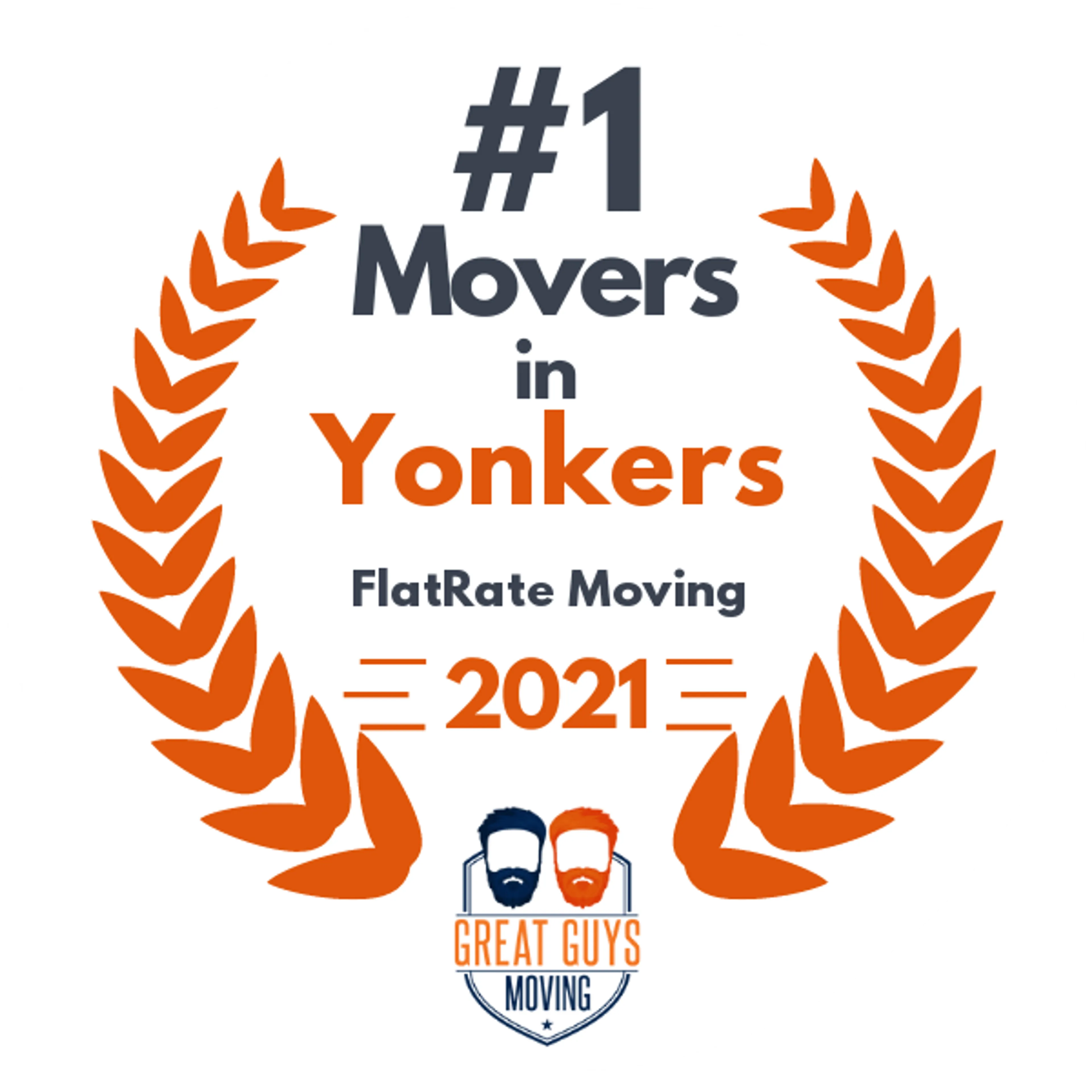 #1 Ranked Movers in Yonkers, NY 2021 award
