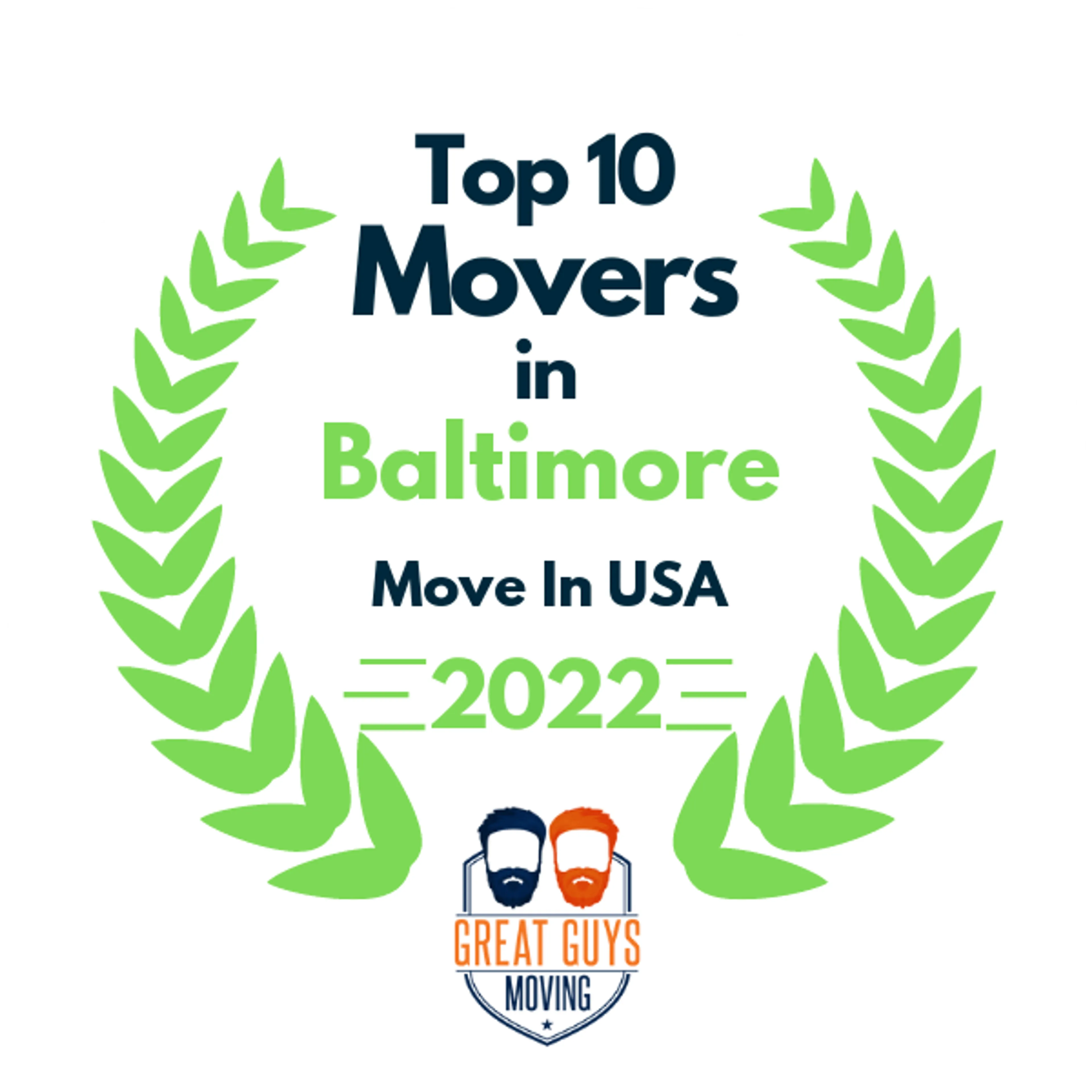 Top 10 Movers in Baltimore, MD 2022 award