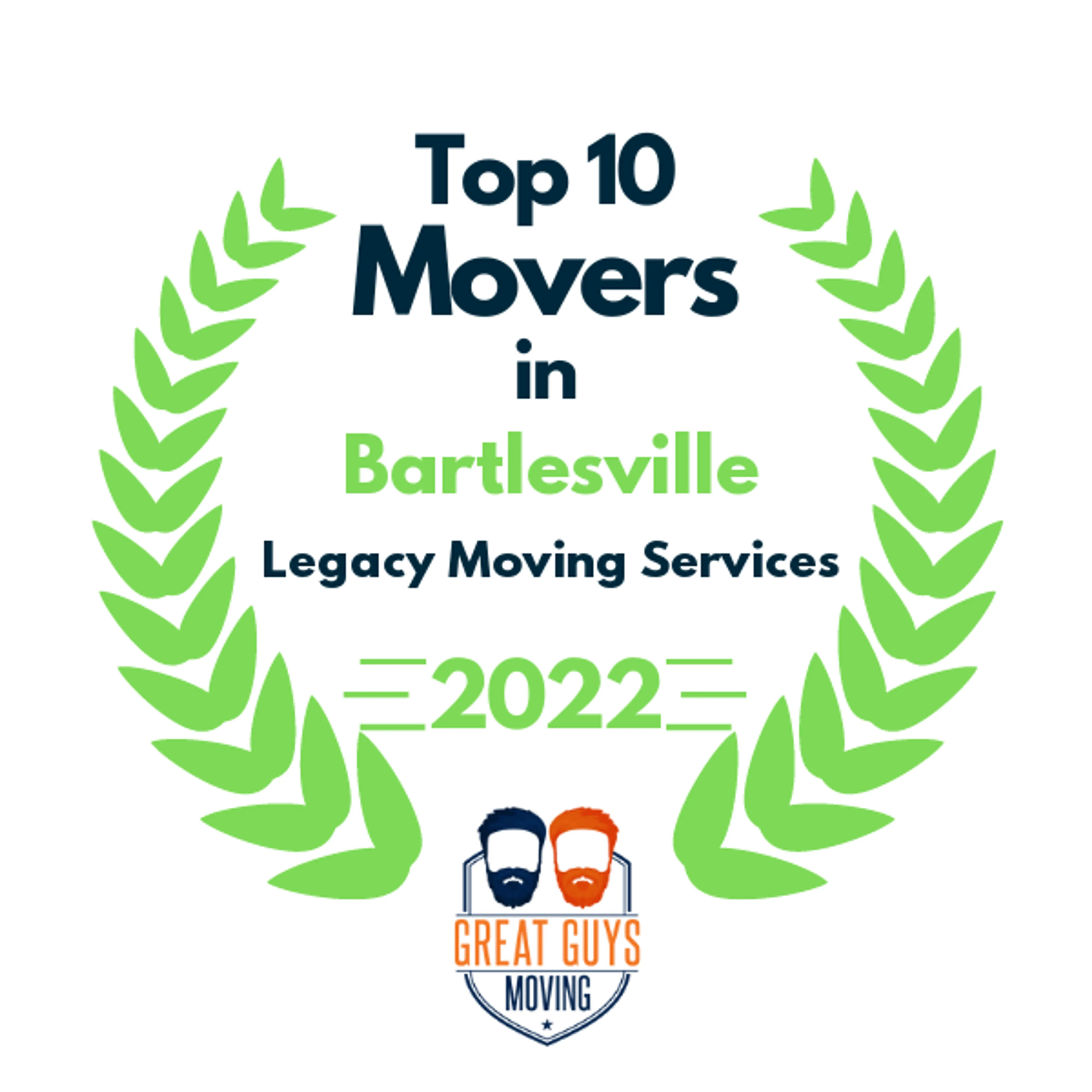 Top 10 Movers in Bartlesville, OK 2022 award