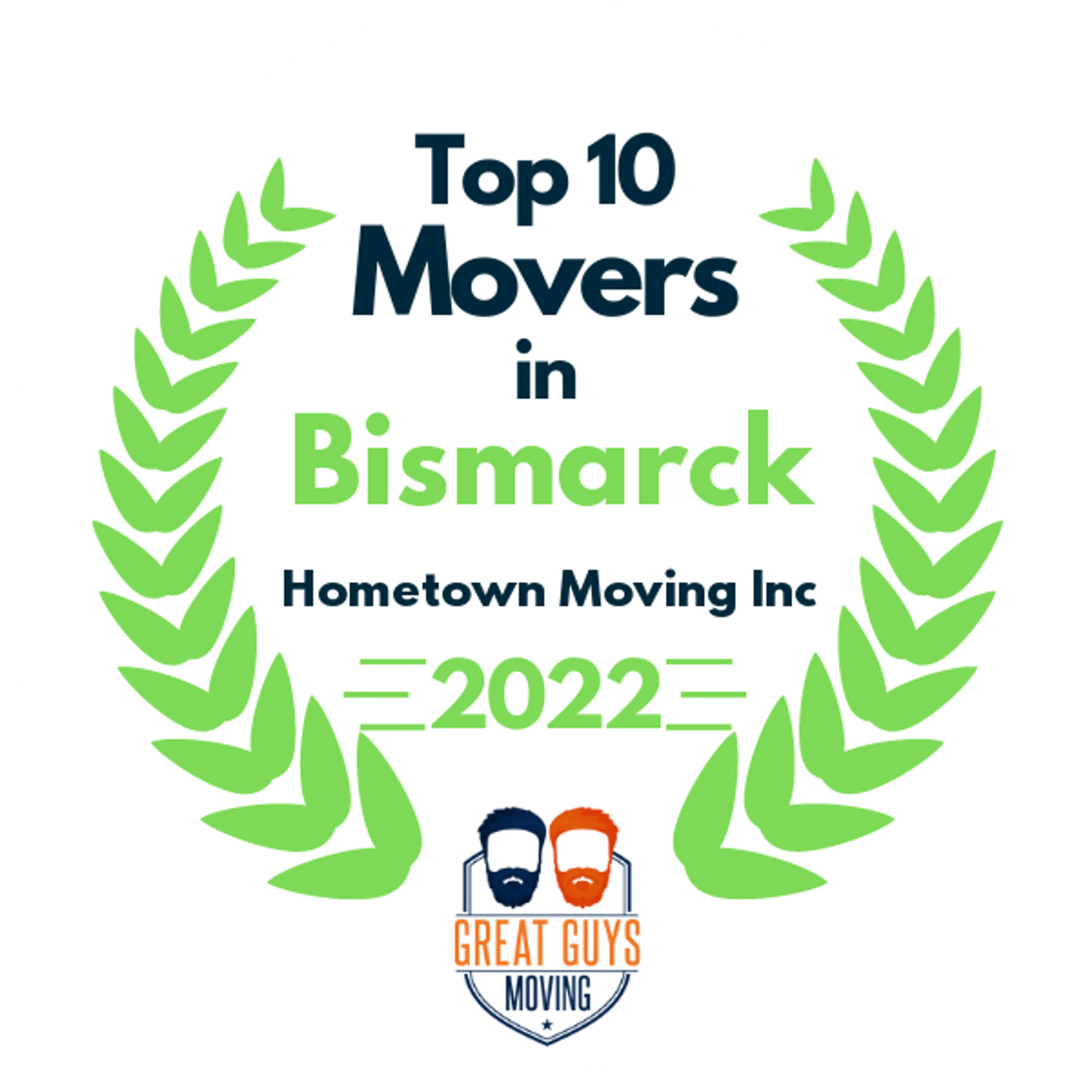 Top 10 Movers in Bismarck, ND 2022 award