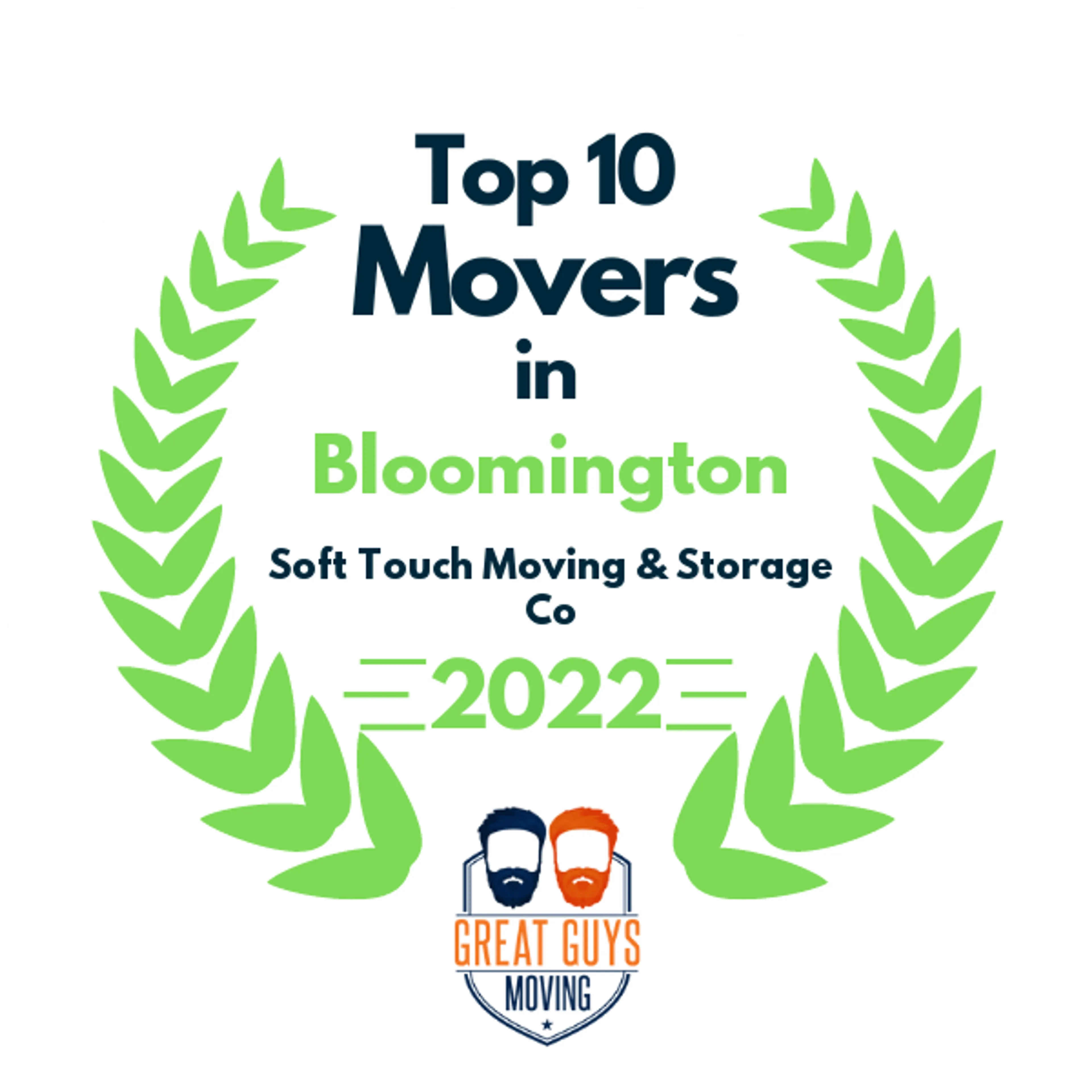 Top 10 Movers in Bloomington, IN 2022 award