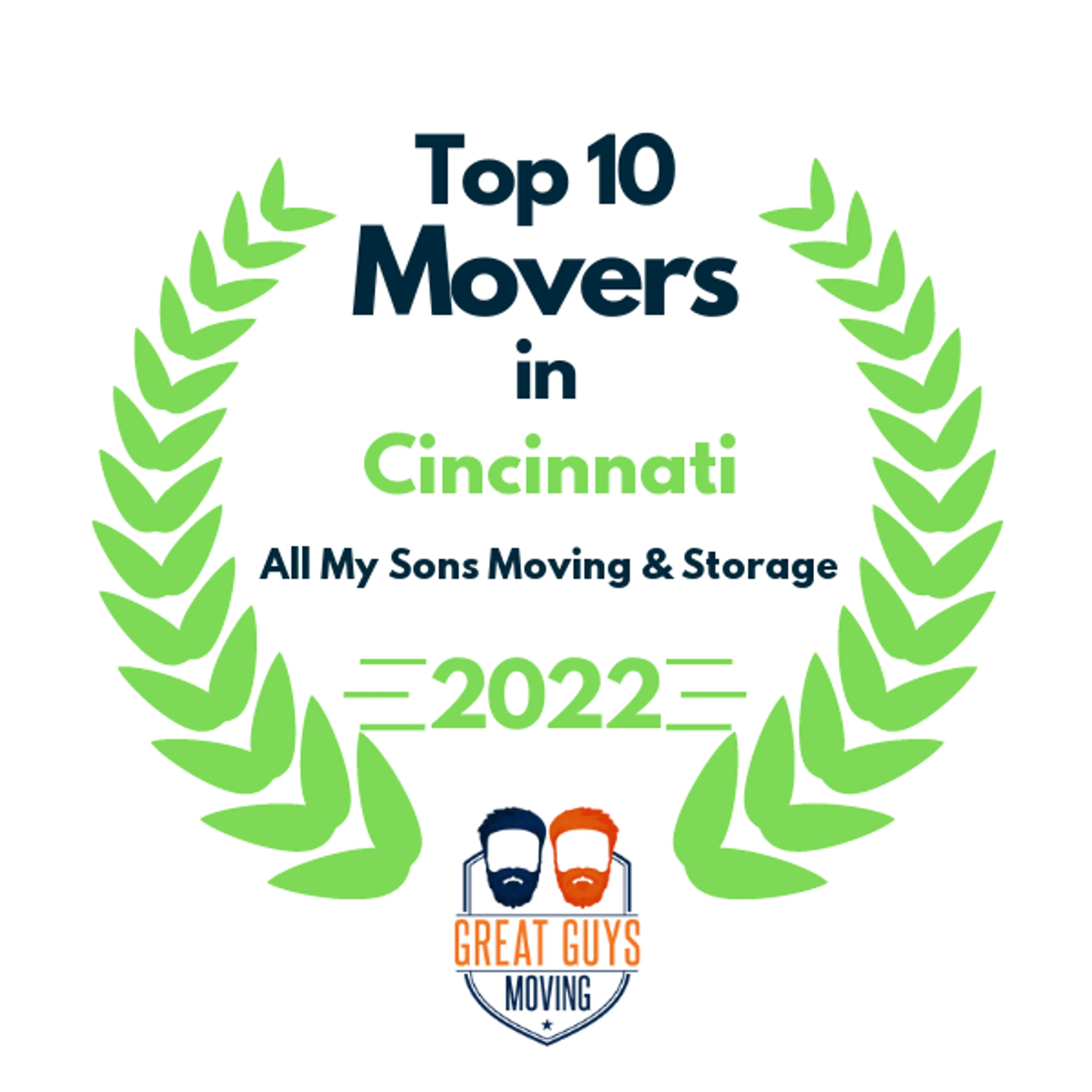 Top 10 Movers in Cincinnati, OH 2022 award