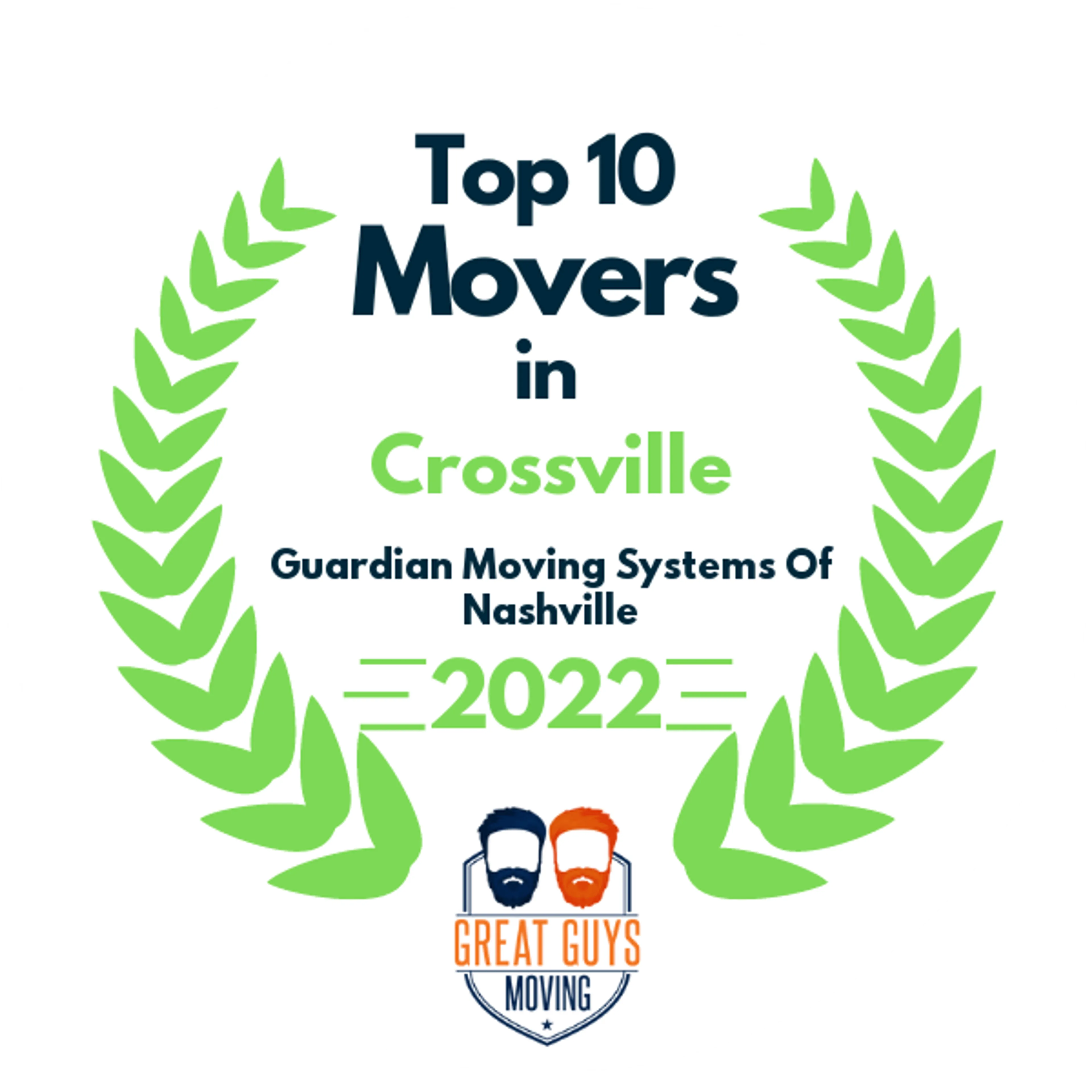 Top 10 Movers in Nashville, TN 2022 award