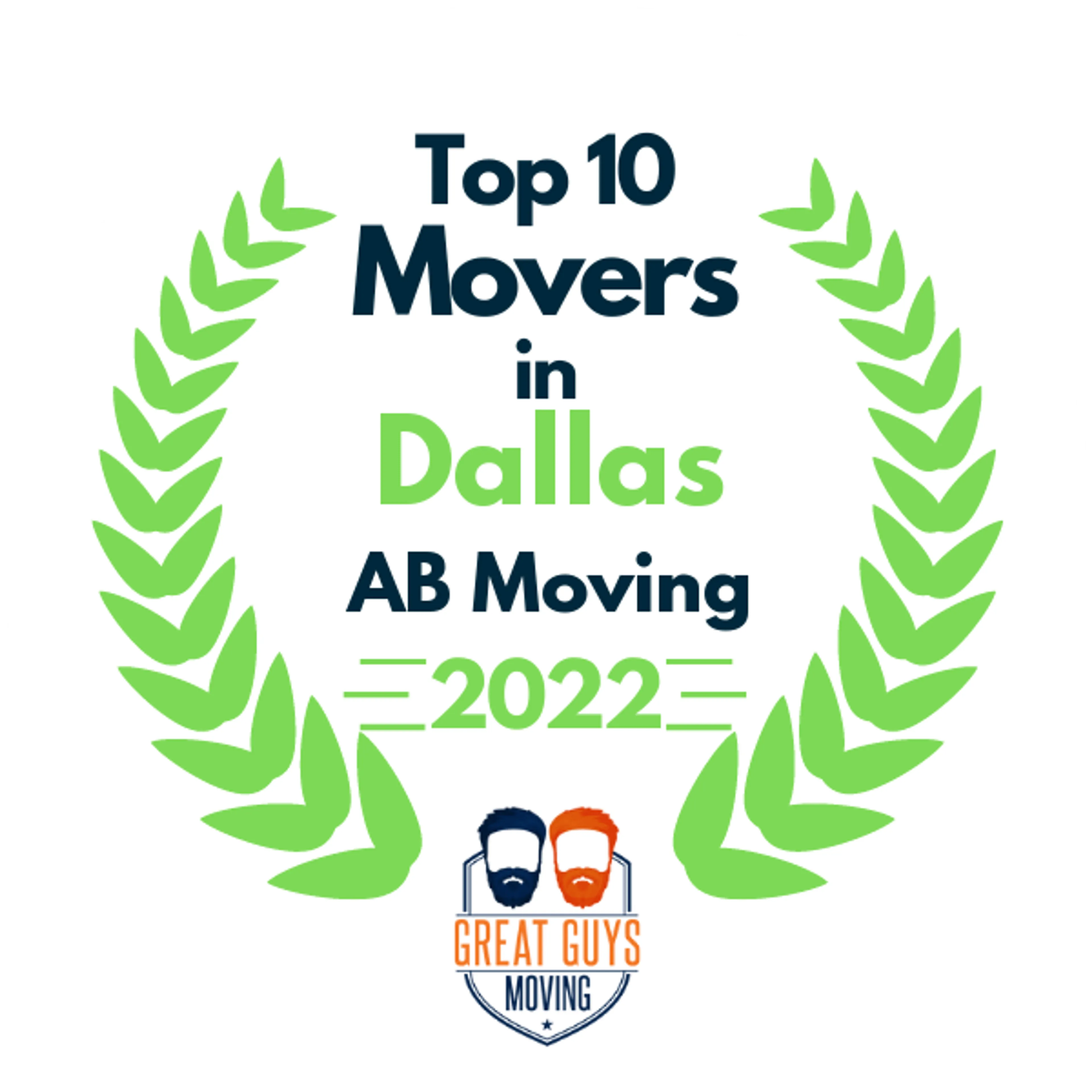 Top 10 Movers in Irving, TX 2022 award