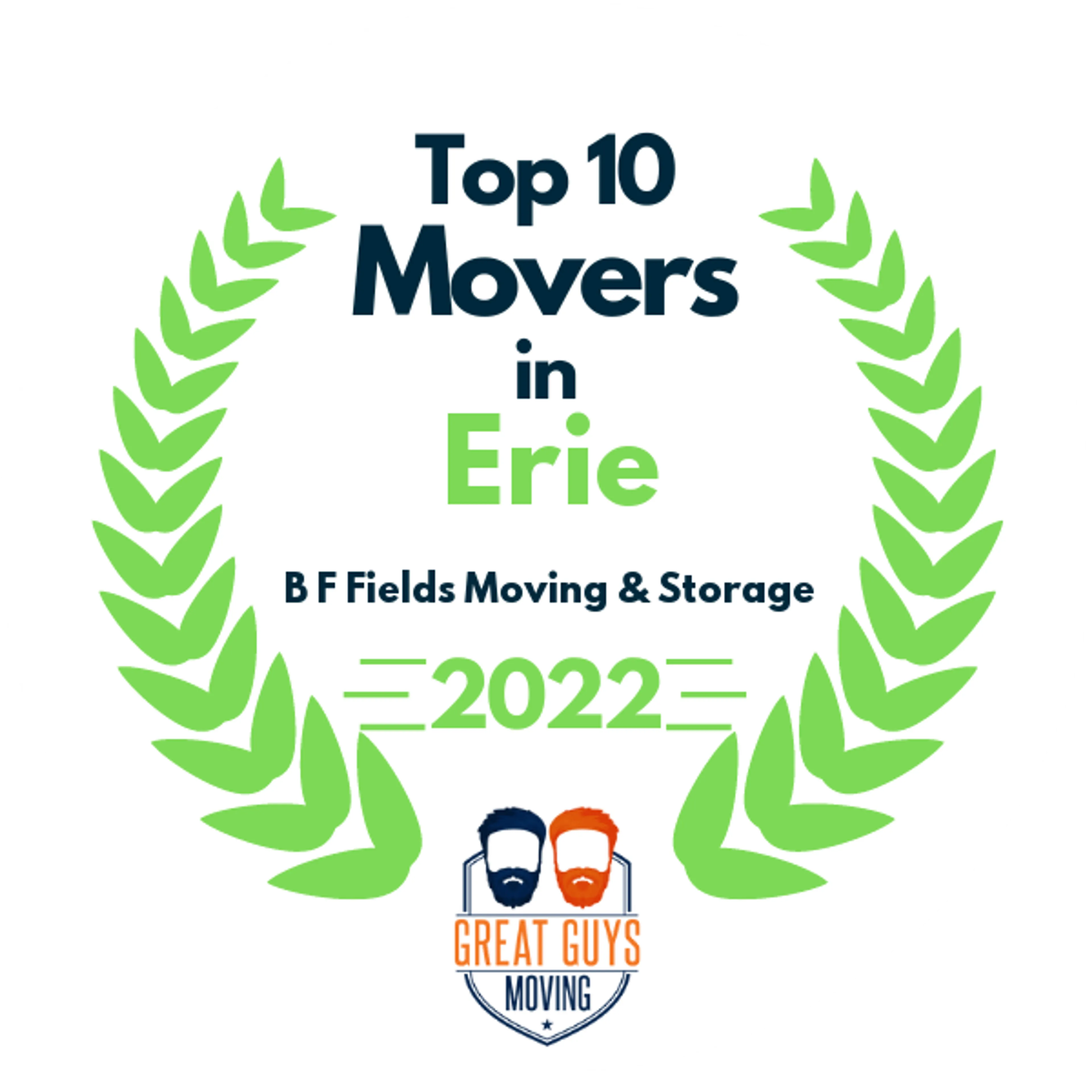 Top 10 Movers in Erie, PA 2022 award