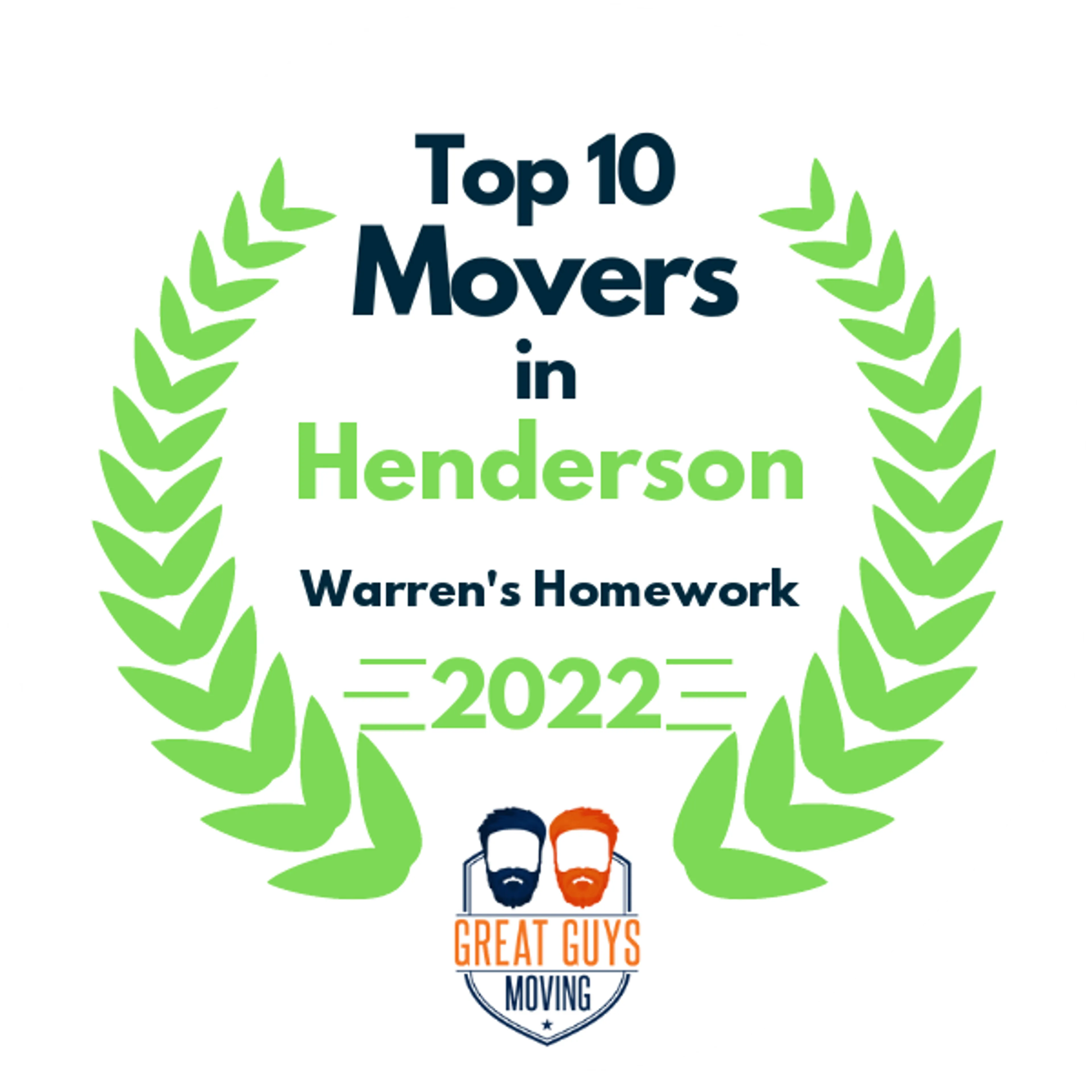 Top 10 Movers in Las Vegas, NV 2022 award