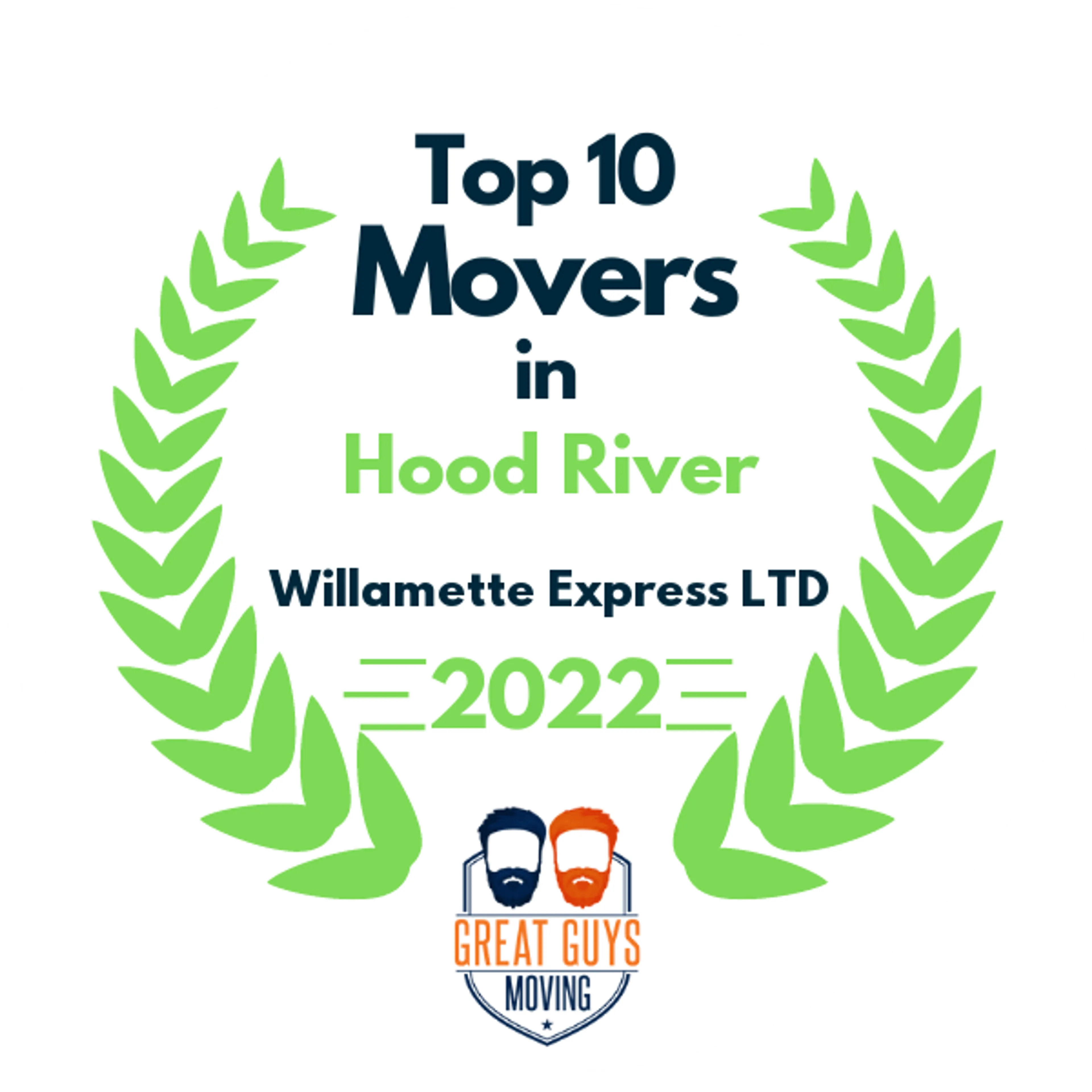 Top 10 Movers in Portland, OR 2022 award
