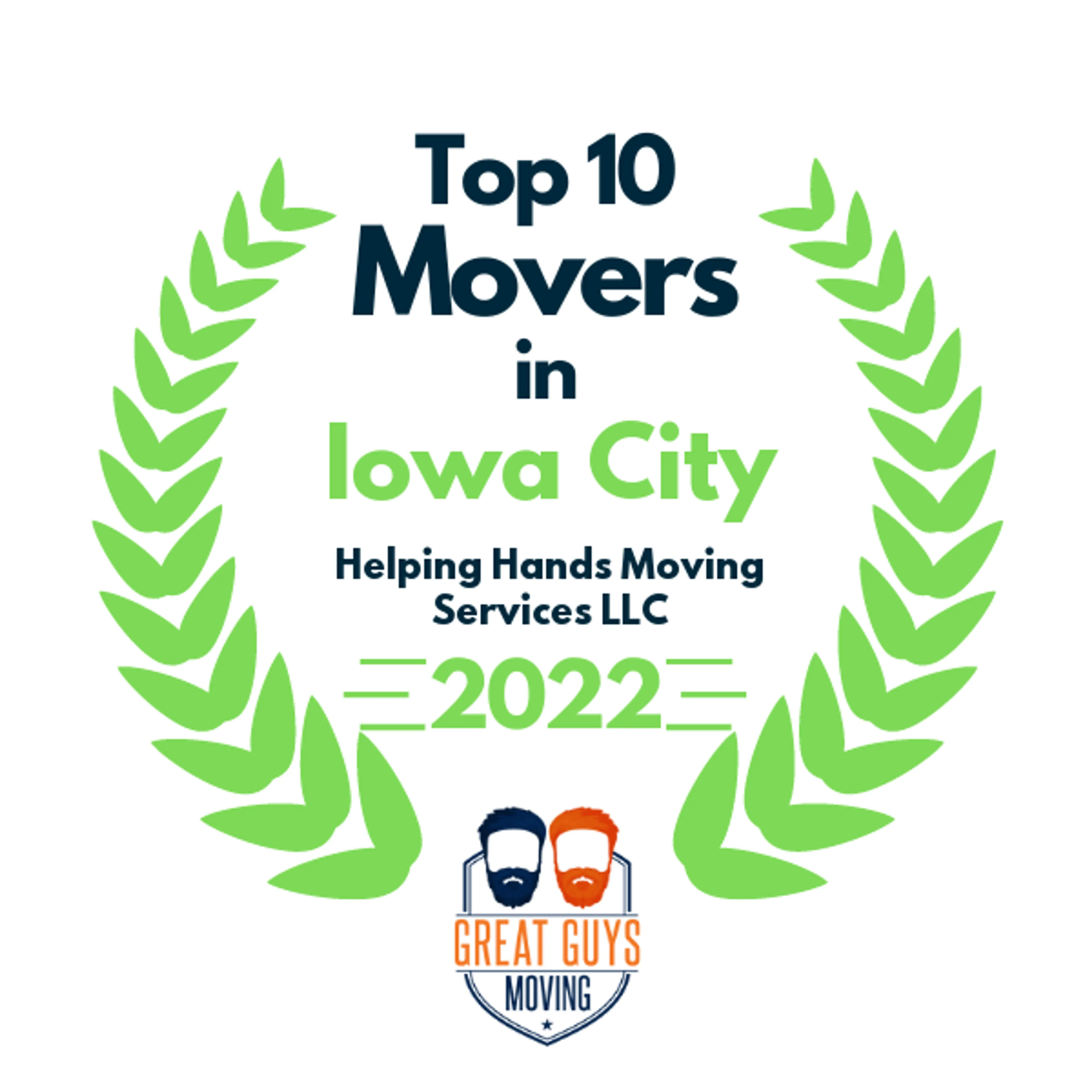Top 10 Movers in Cedar Rapids, IA 2022 award